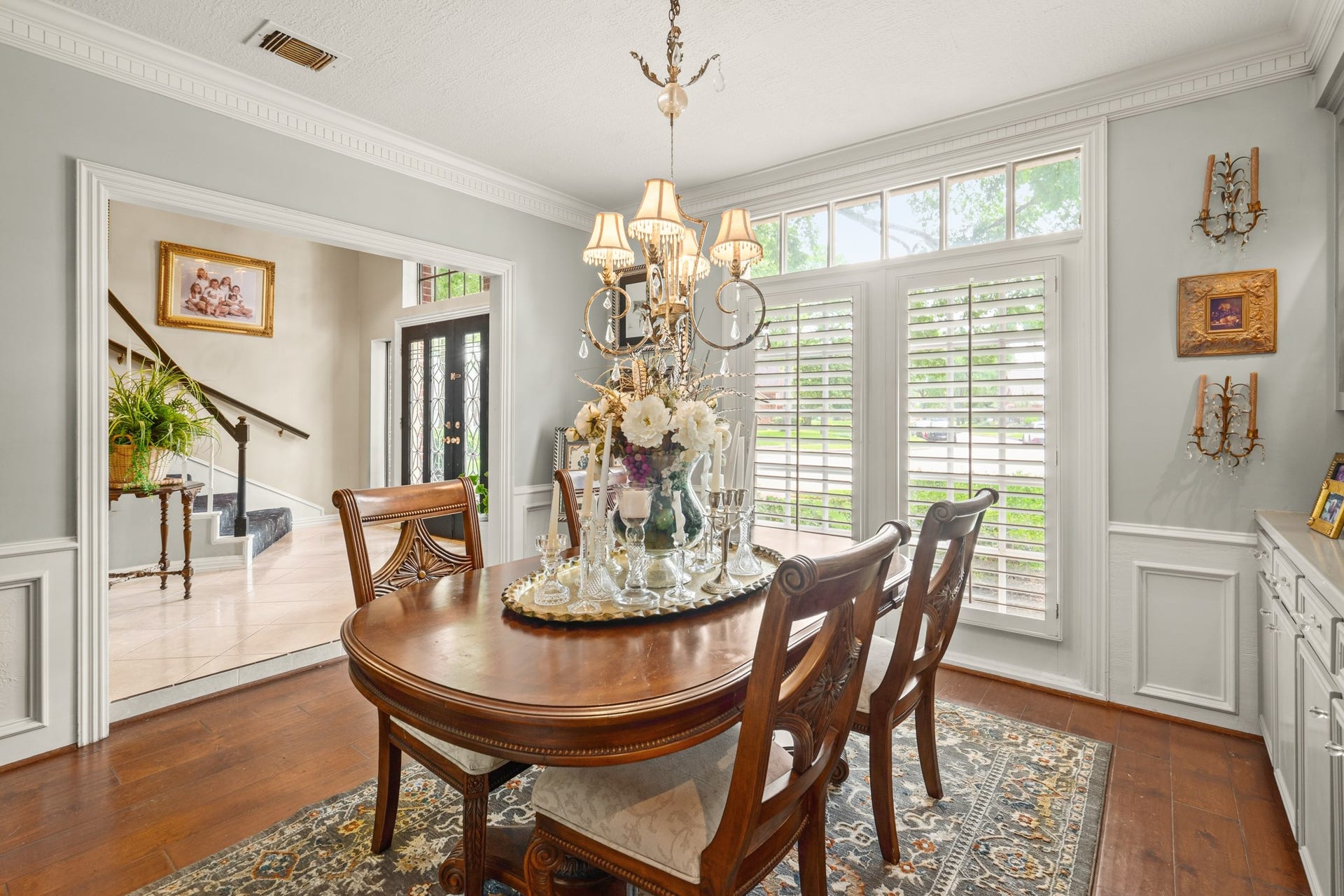Plantation shutters with lots of natural light