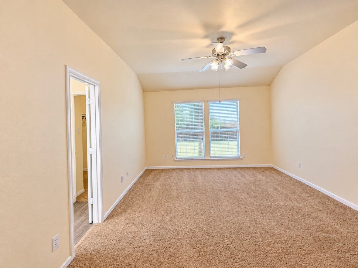 3722 Elderberry Drive, Dickinson, TX 77539 Another view of the oversized primary bedroom, offering endless possibilities for your personal sanctuary.