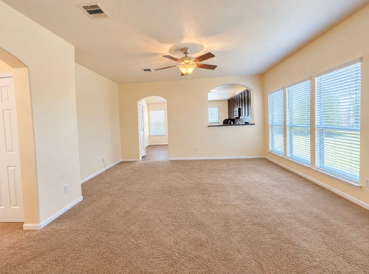 3722 Elderberry Drive, Dickinson, TX 77539 Another look at the open living area with plenty of room to make it your own.