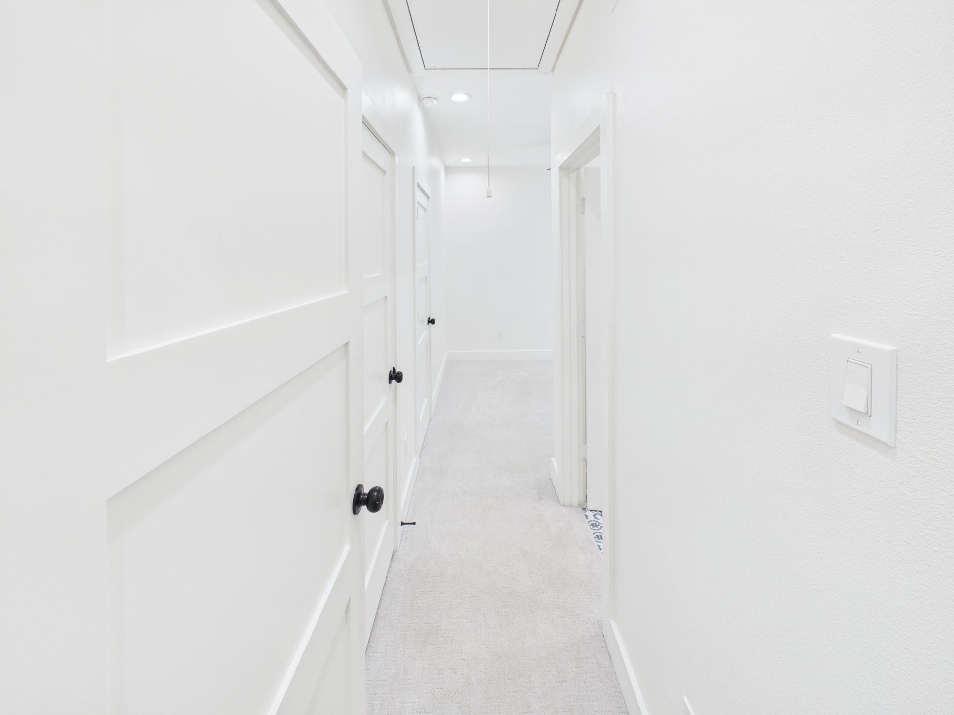 8421 Venus Street, #B, Houston, TX 77088 primary bedroom entrance, bathroom on right, double closets on left