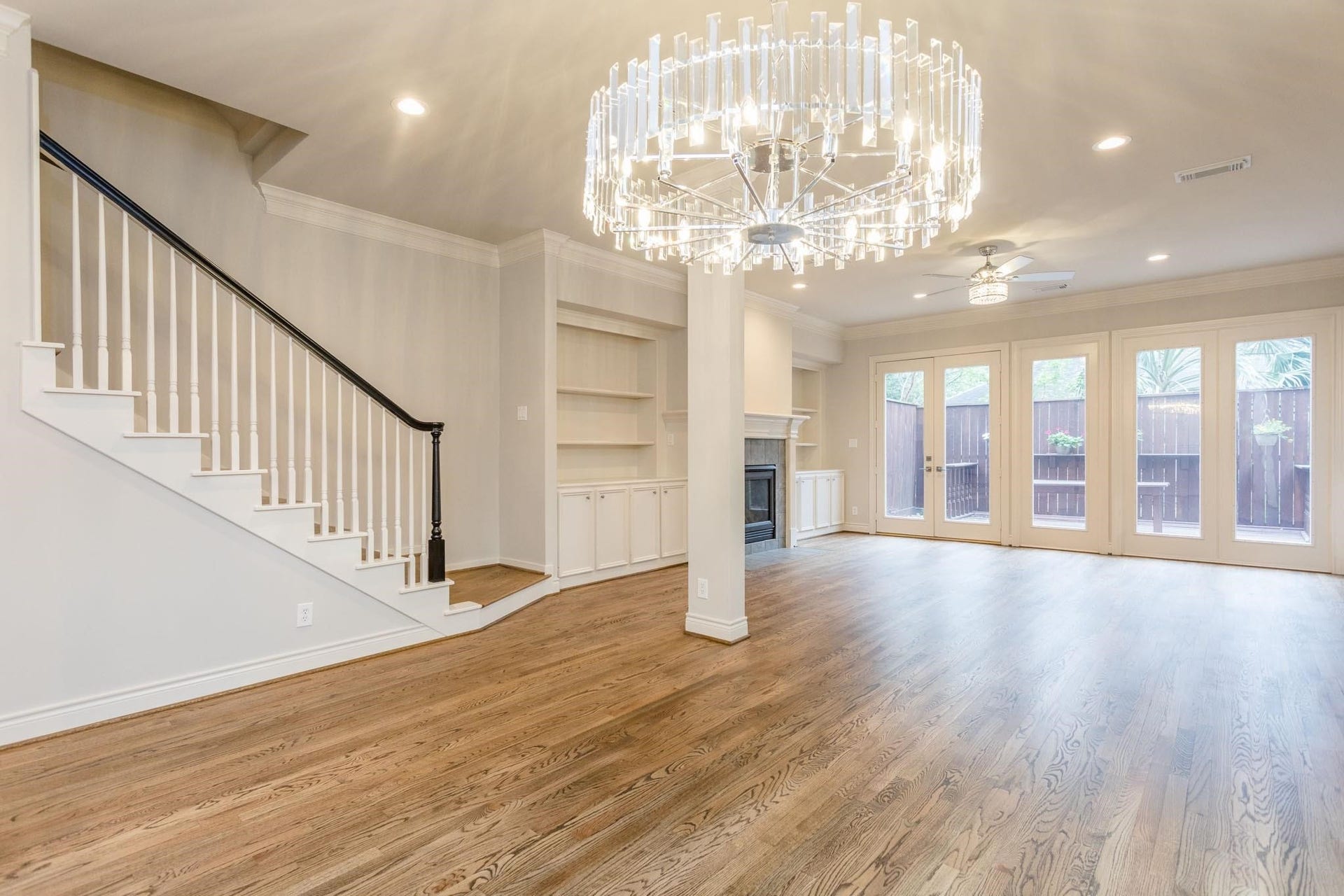 Welcoming foyer that immediately opens up to the dining and living space.
