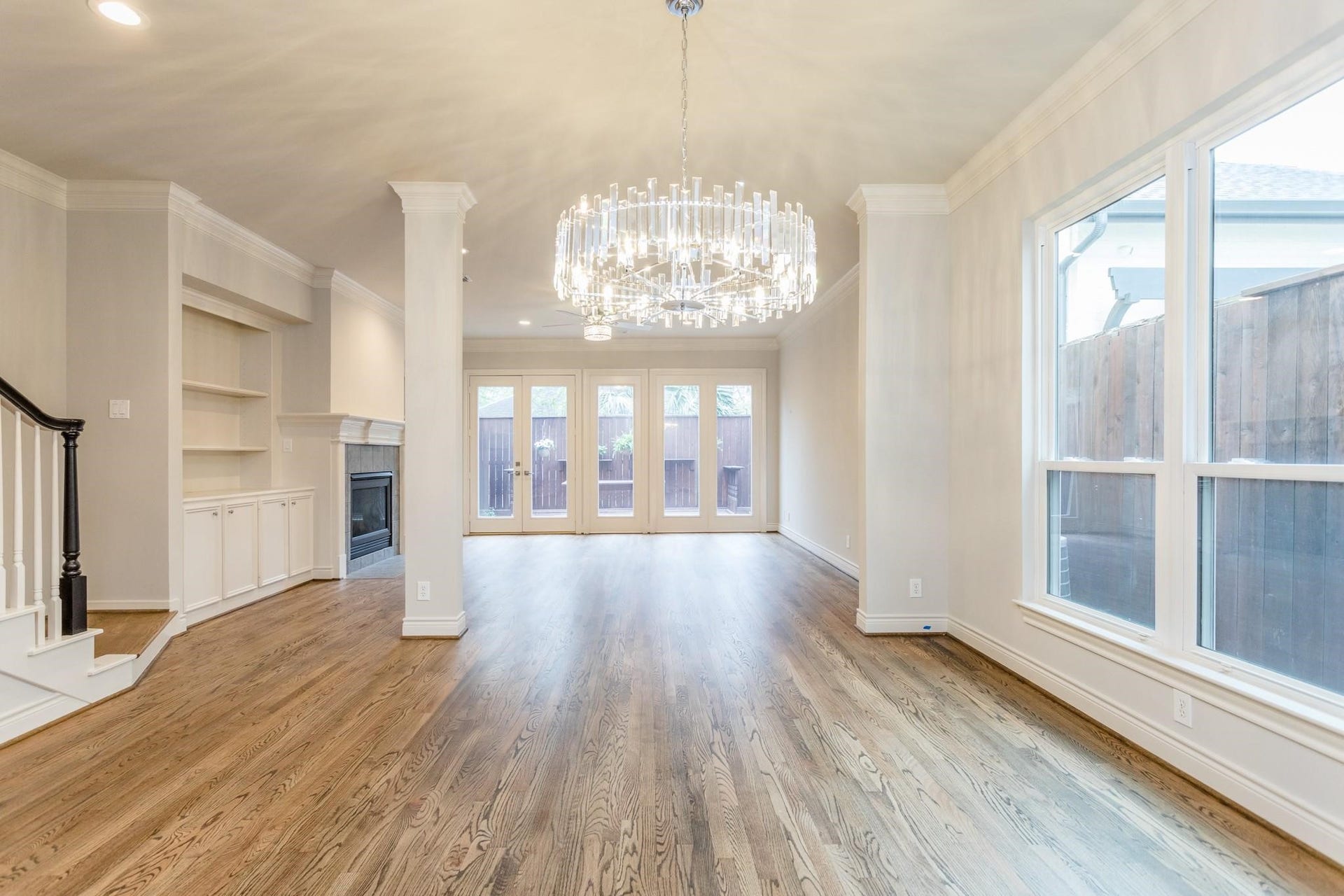 Alternate view of living and dining area.