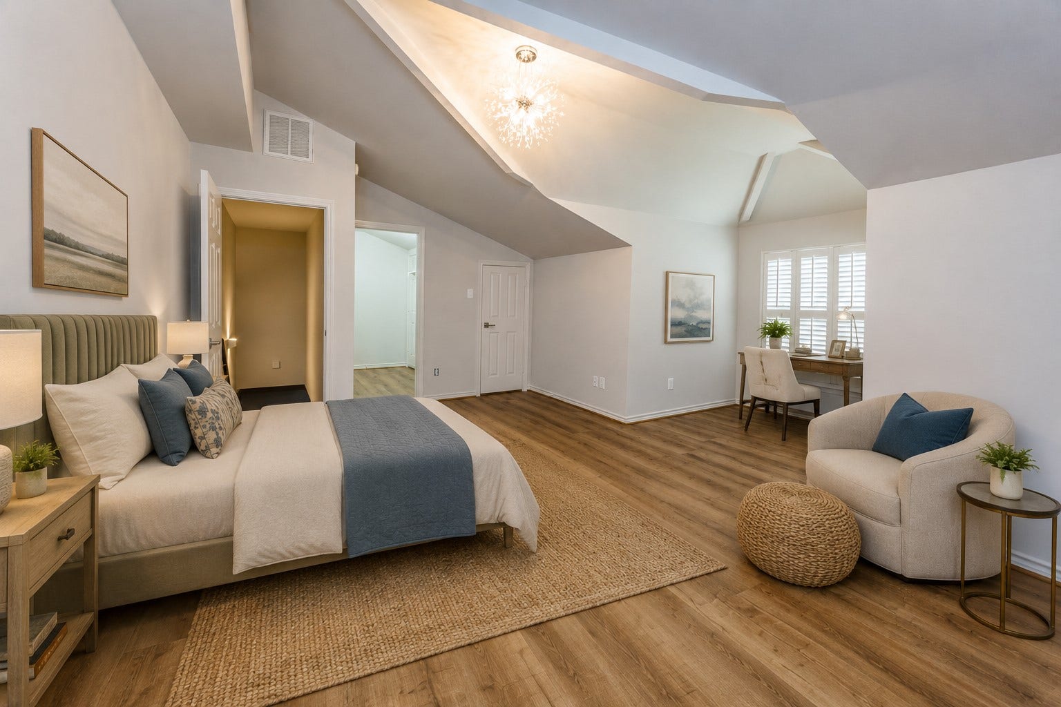 Virtually staged fourth bedroom.