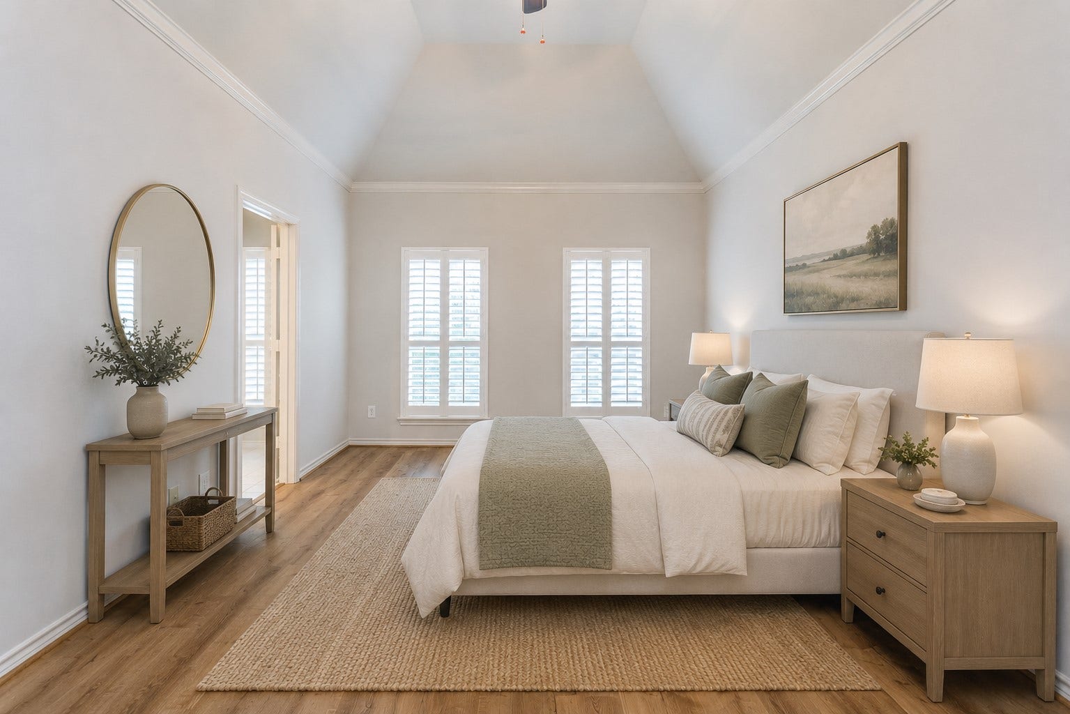 Virtually staged third bedroom.