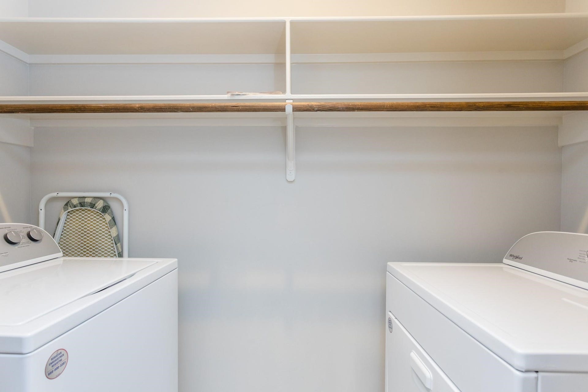 Walk-in laundry room located on second floor.