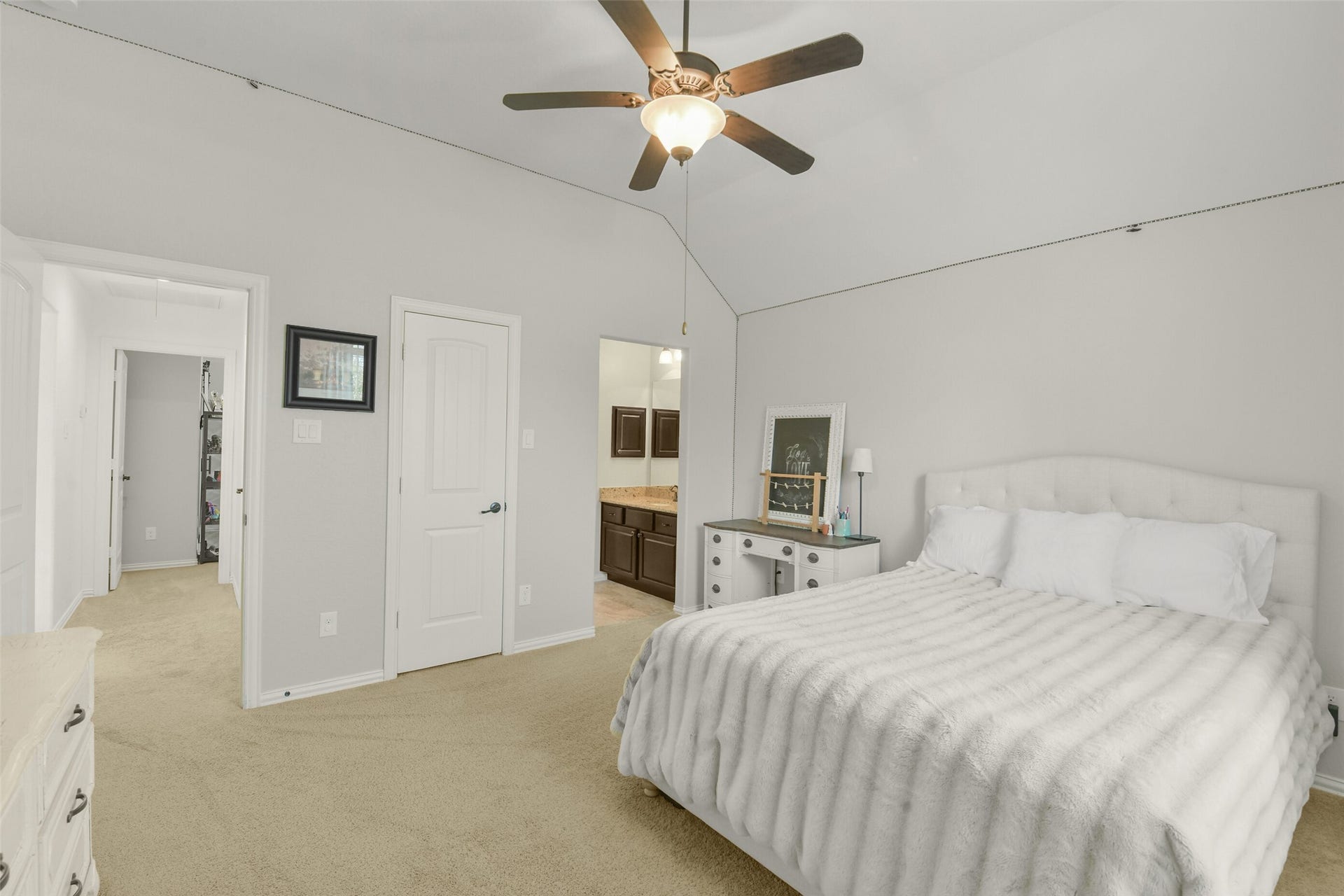 119 Finchfield Place, Montgomery, TX 77316 Alternate bedroom view highlighting the spacious floor plan and convenient access to nearby rooms.