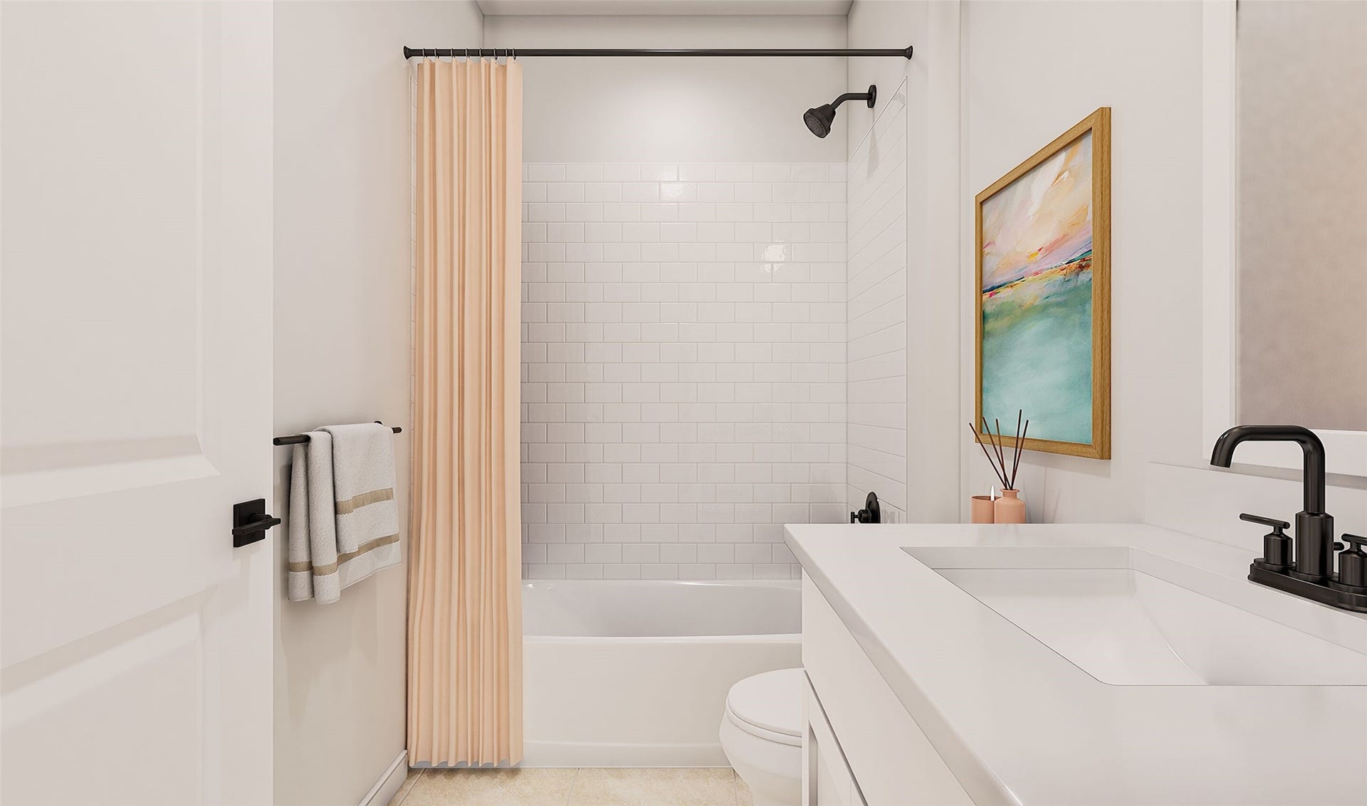 Hall bath (*Artist rendering used for illustration purposes only.)