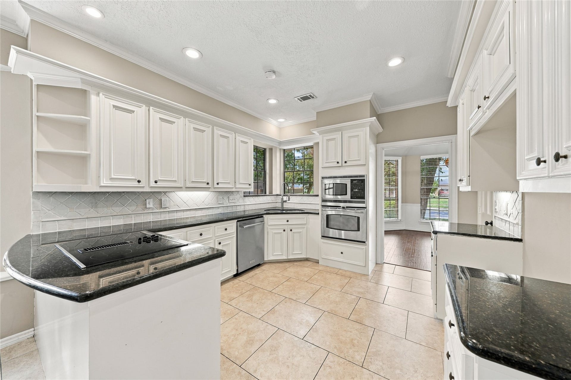 Kitchen, leading into formal dining