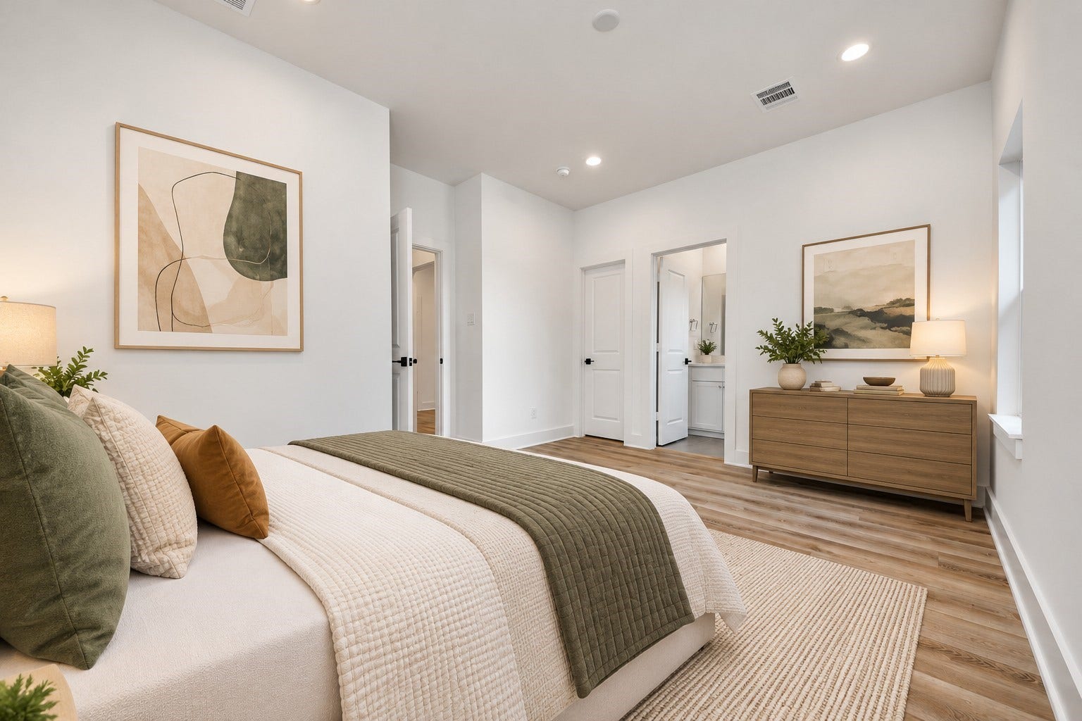 2904 Ruth Street, Houston, TX 77004 Virtually staged fourth bedroom on the second floor of Unit B.