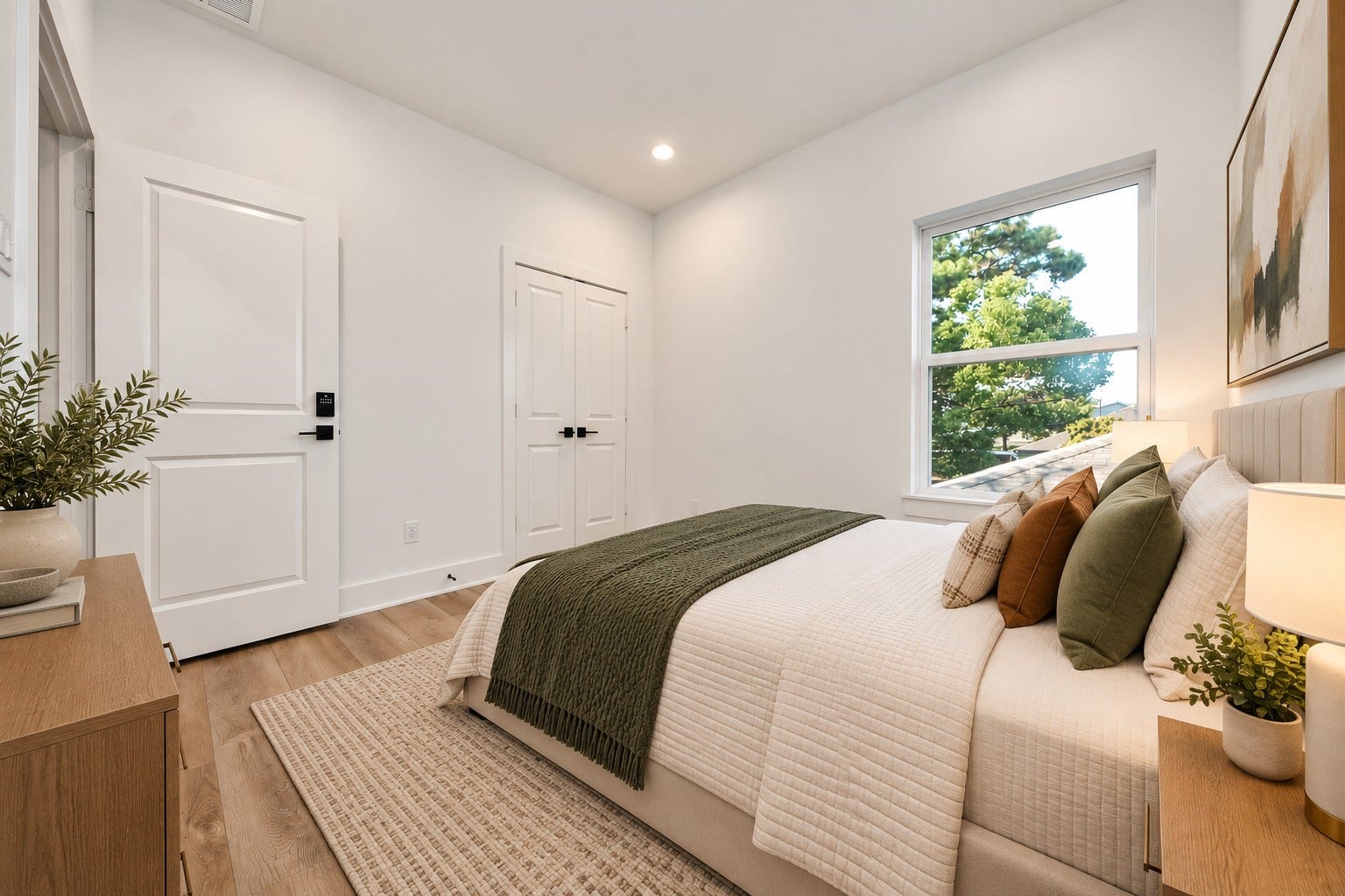 2904 Ruth Street, Houston, TX 77004 Virtually staged fifth bedroom on the second floor of Unit A.