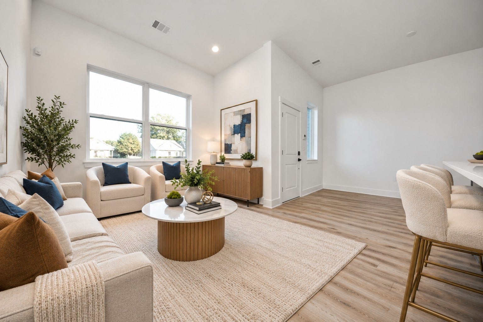 2904 Ruth Street, Houston, TX 77004 Virtually staged living area of Unit A.