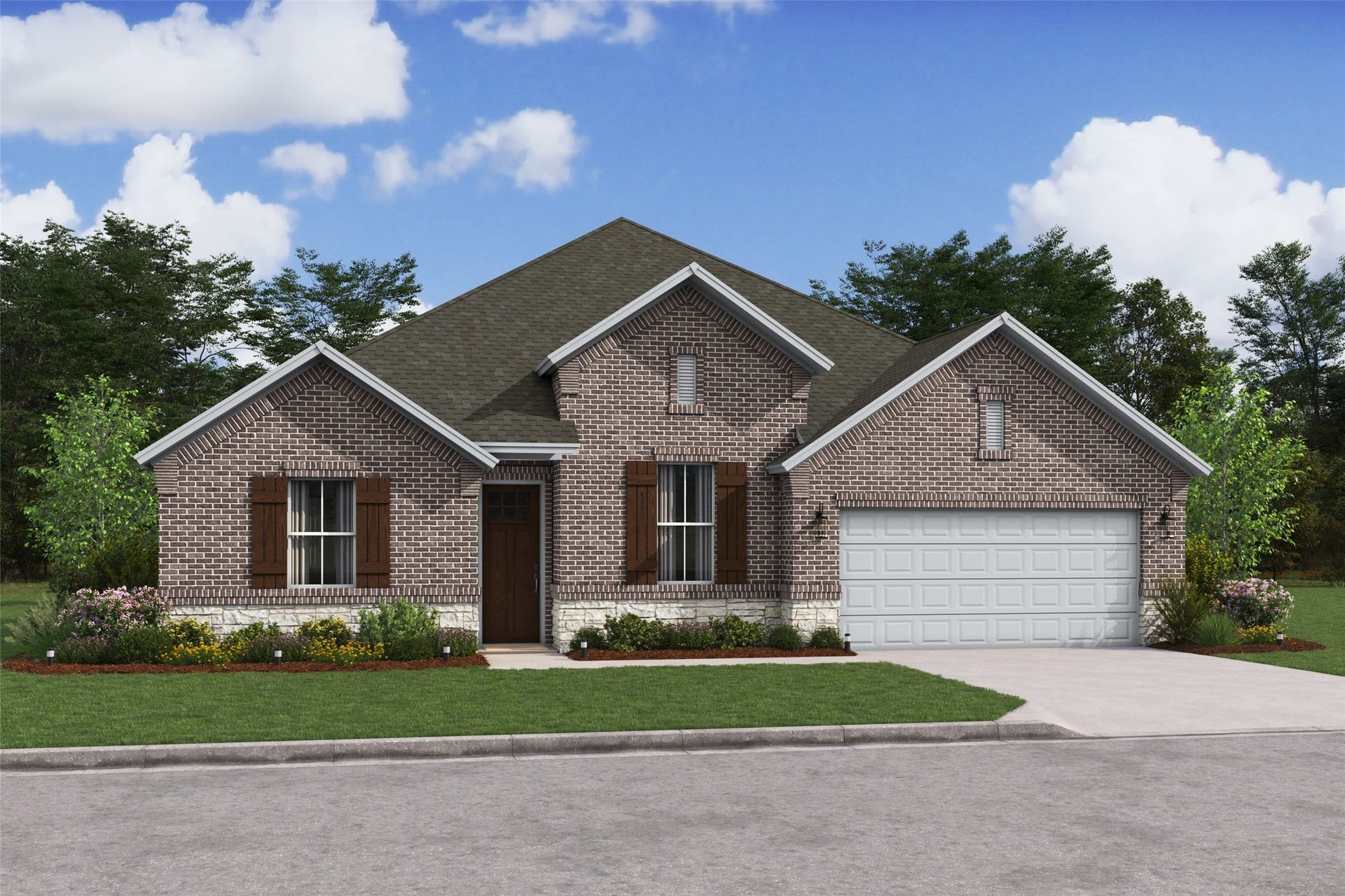 1073 Apple Ridge Road, Magnolia, TX 77363 Stylish Geneva home design by K. Hovnanian Homes with elevation QA in amazing Grand Magnolia. (*Artist rendering used for illustration purposes only.)