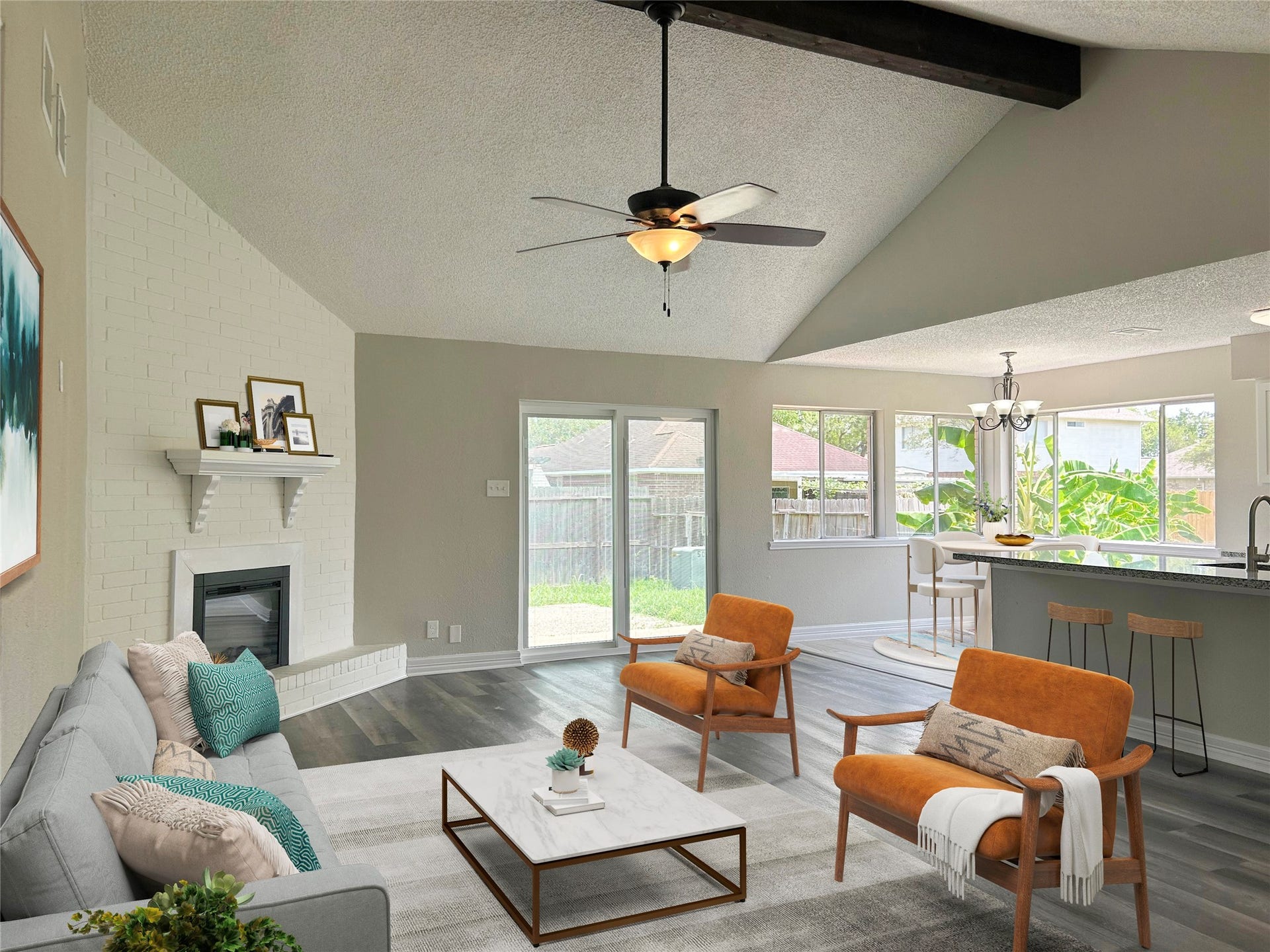 3801 Misty Cove Court, Dickinson, TX 77539 Virtually staged living
