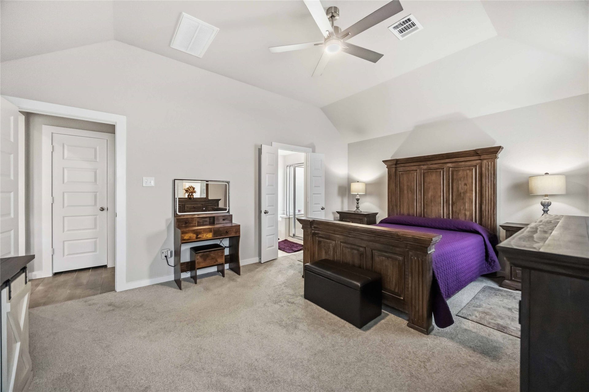 615 Orchard Vale Road, Rosharon, TX 77583 Another view of the spacious primary bedroom, your perfect retreat at the end of the day!