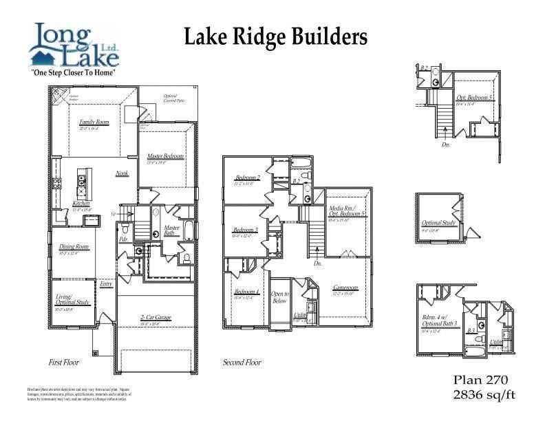 26351 Viva Drive, Magnolia, TX 77355 Plan 270 features 4 bedrooms, 3 full baths, 1 half bath and over 2,800 square feet of living space.