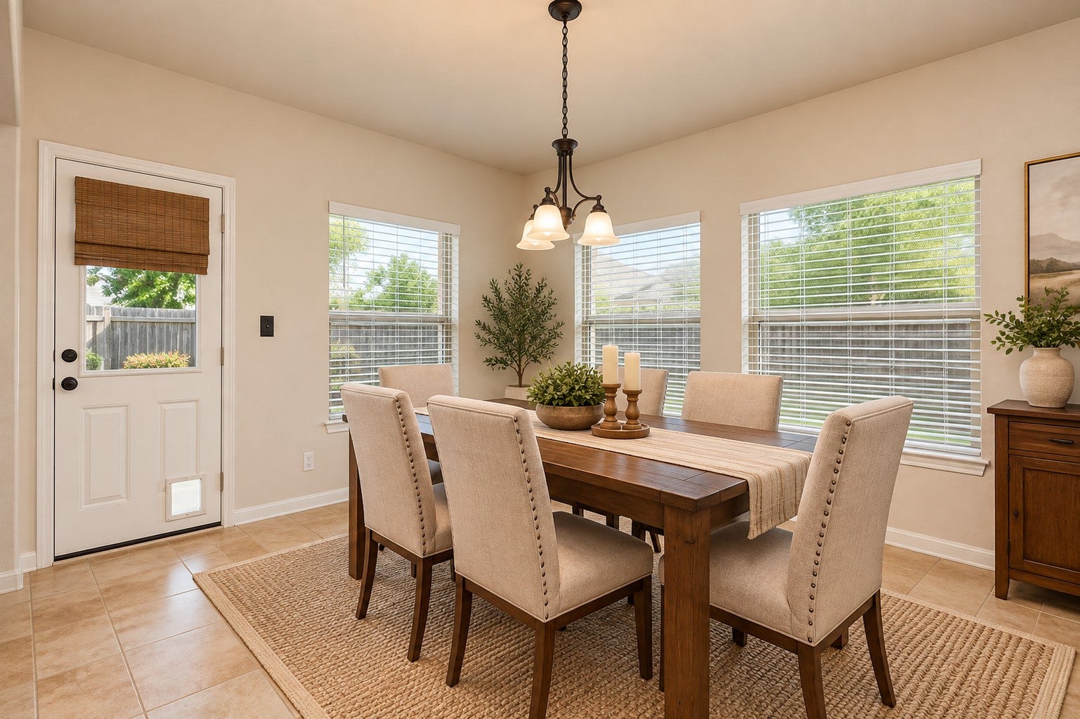 Breakfast Room is large with plenty of windows overlooking the backyard. *Virtually Staged