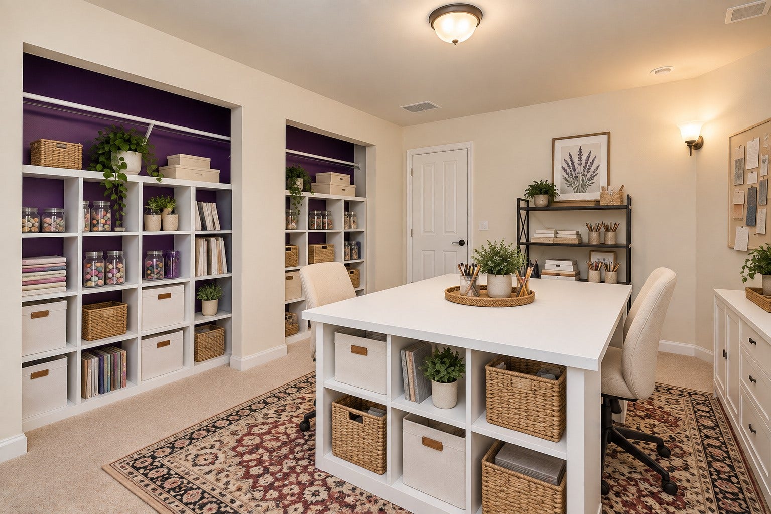 Secondary Bedroom - currently used as a craft room.  *Virtually Staged