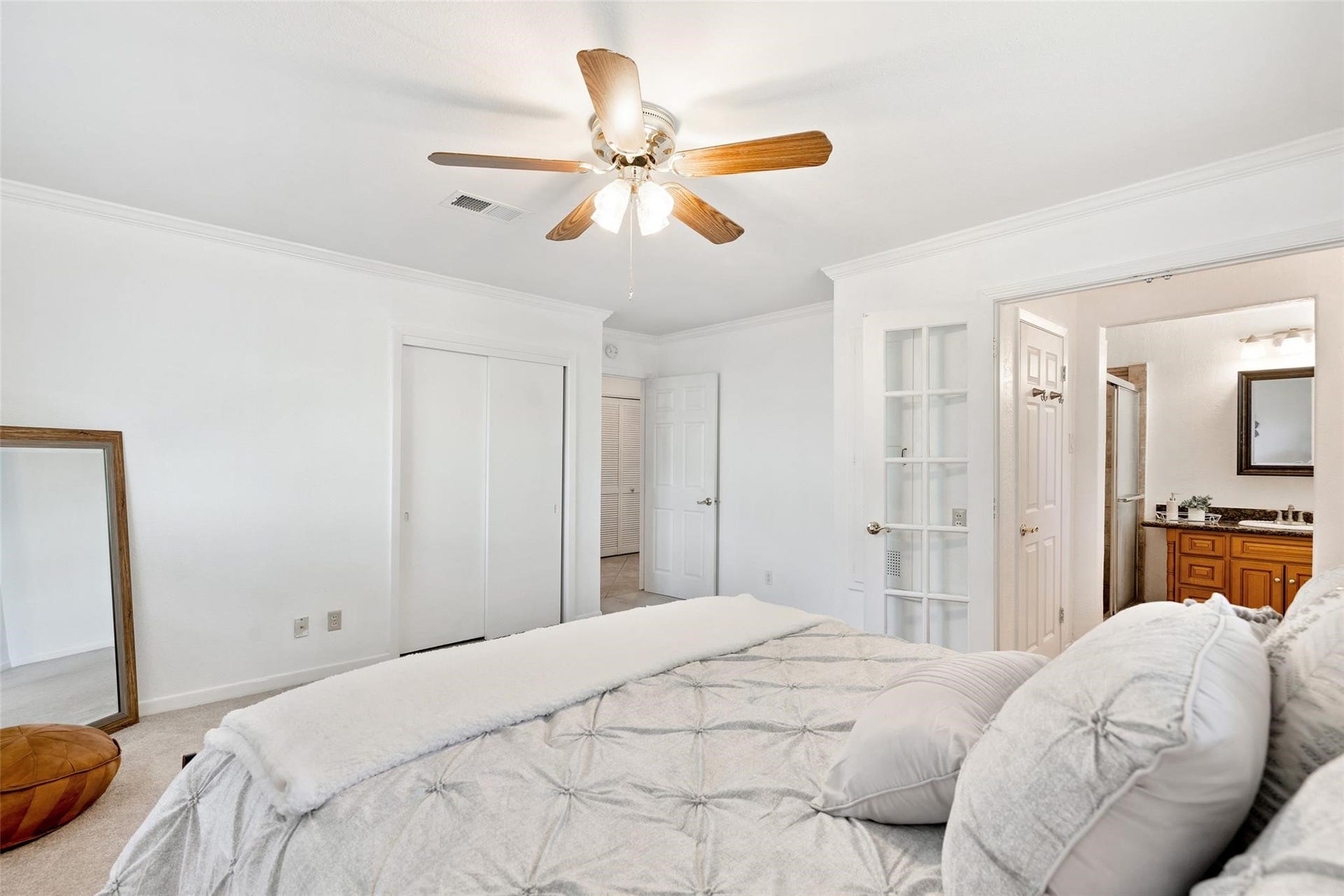 Fresh neutral paint is ready for your personal touches! Gorgeous french doors offer character and charm to this great space.*Home was previously furnished. There is currently no furniture in the home.