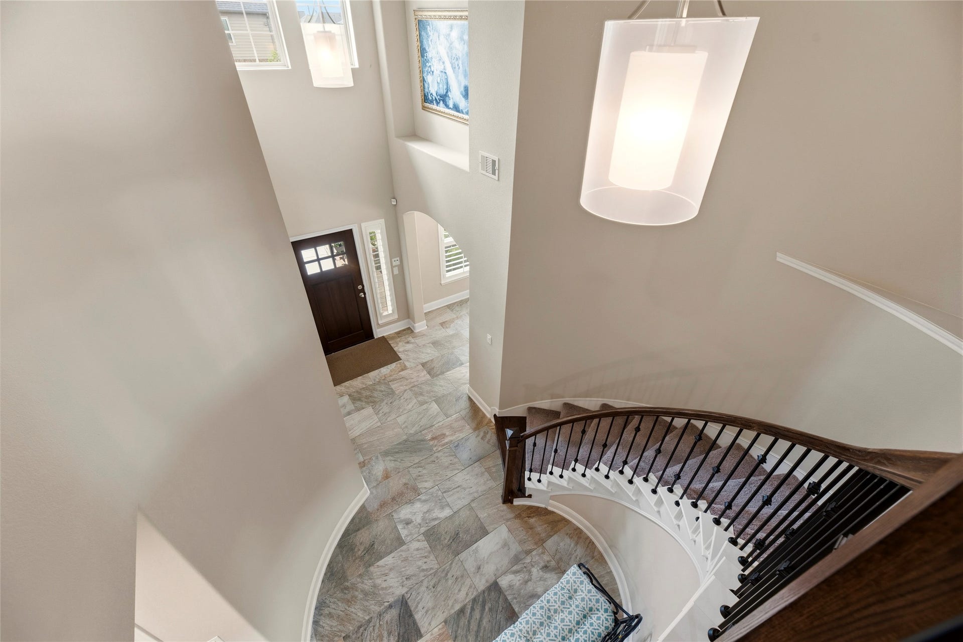 22826 Burton Grove Road, Richmond, TX 77469 View of the foyer from above.