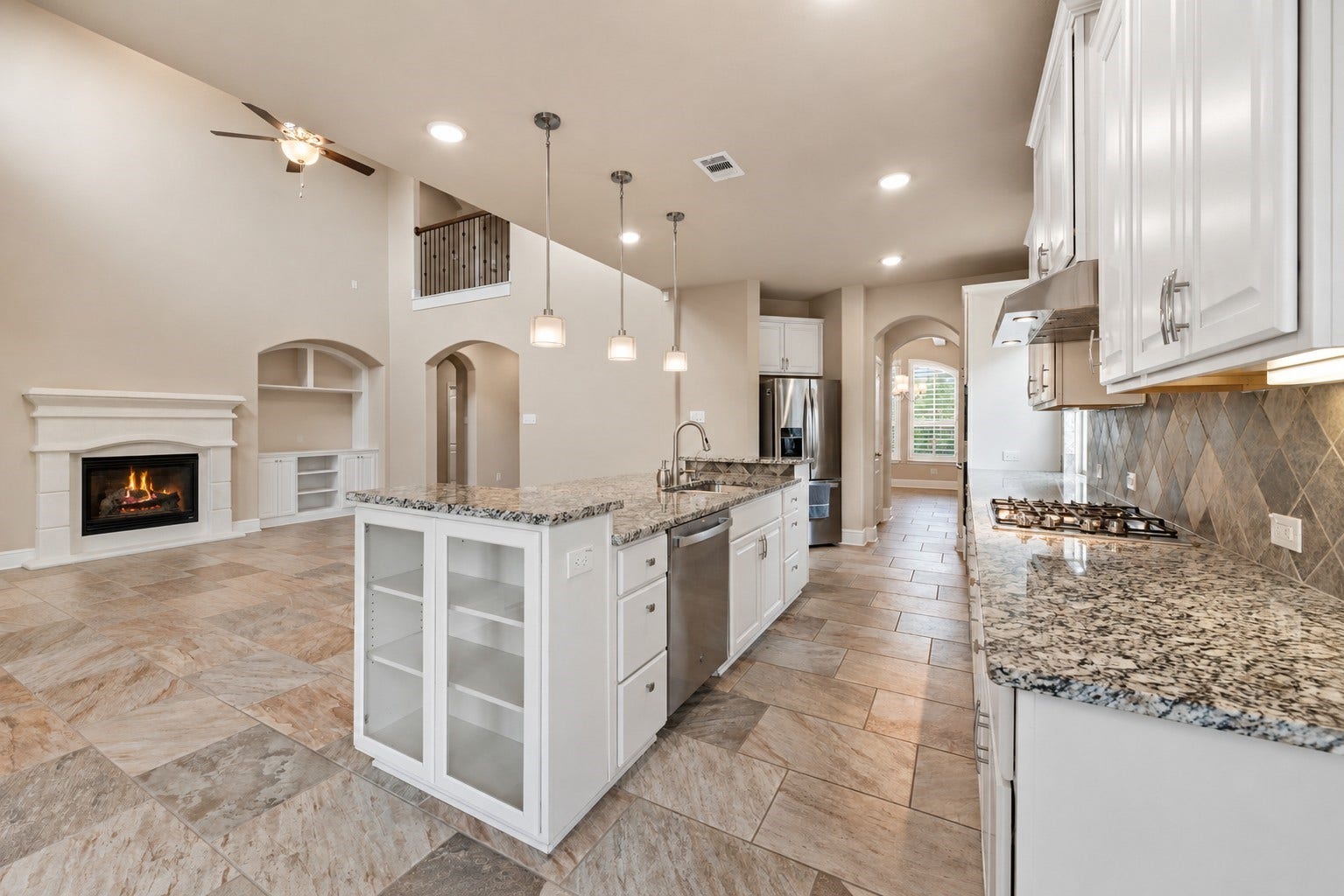 22826 Burton Grove Road, Richmond, TX 77469 The kitchen, breakfast and family rooms are open concept.