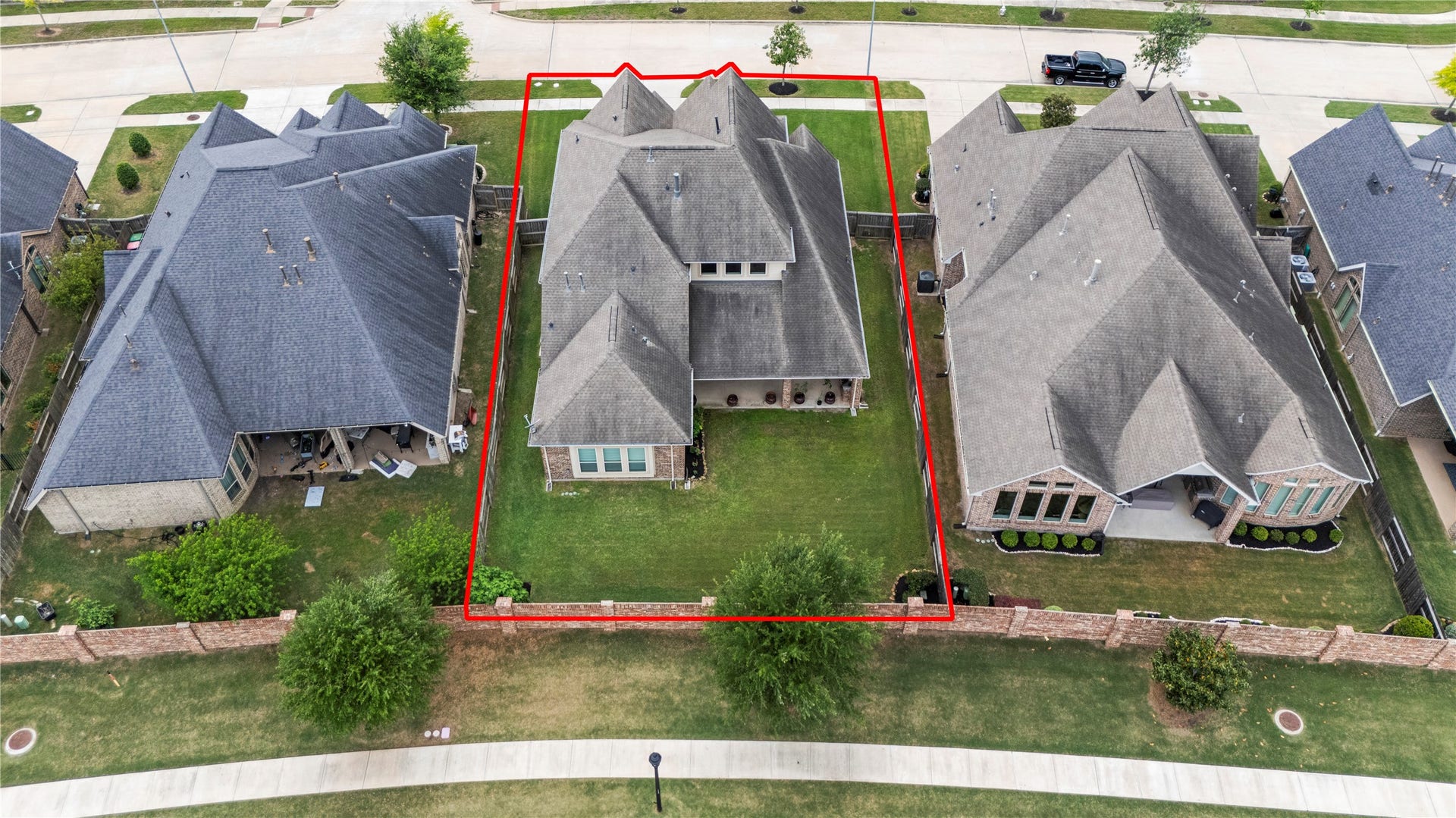 22826 Burton Grove Road, Richmond, TX 77469 Aerial view from the rear.