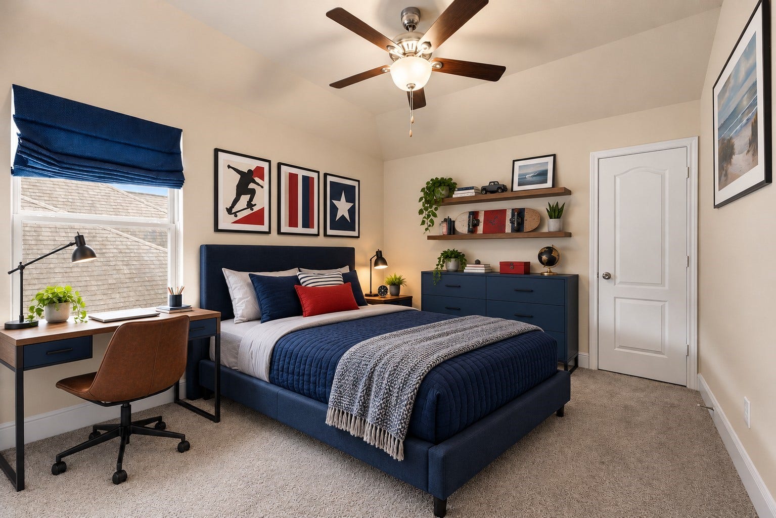 22826 Burton Grove Road, Richmond, TX 77469 Here is the second of two bedrooms upstairs. (virtually staged)