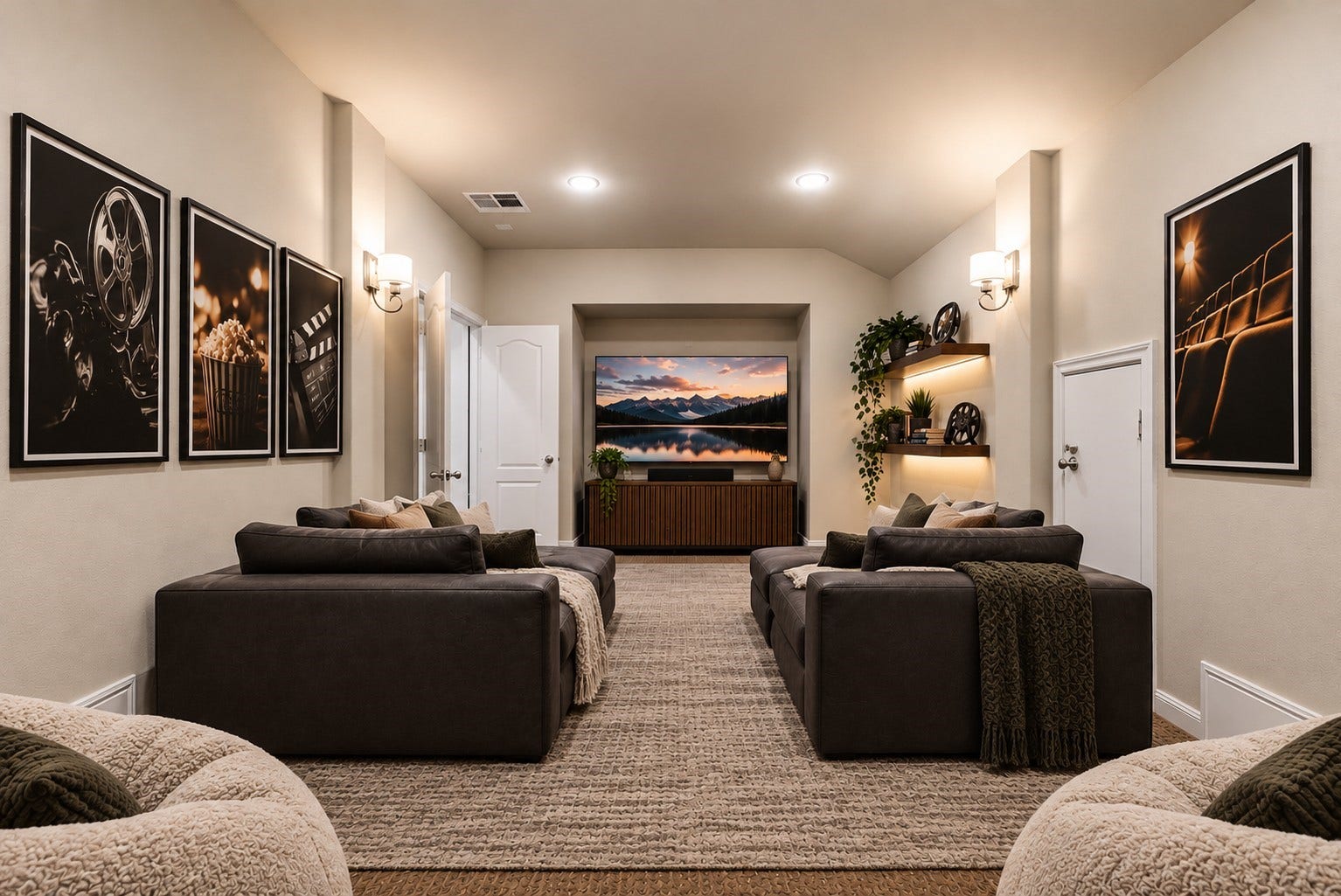 22826 Burton Grove Road, Richmond, TX 77469 Just off of the game room is this media room. (virtually staged)