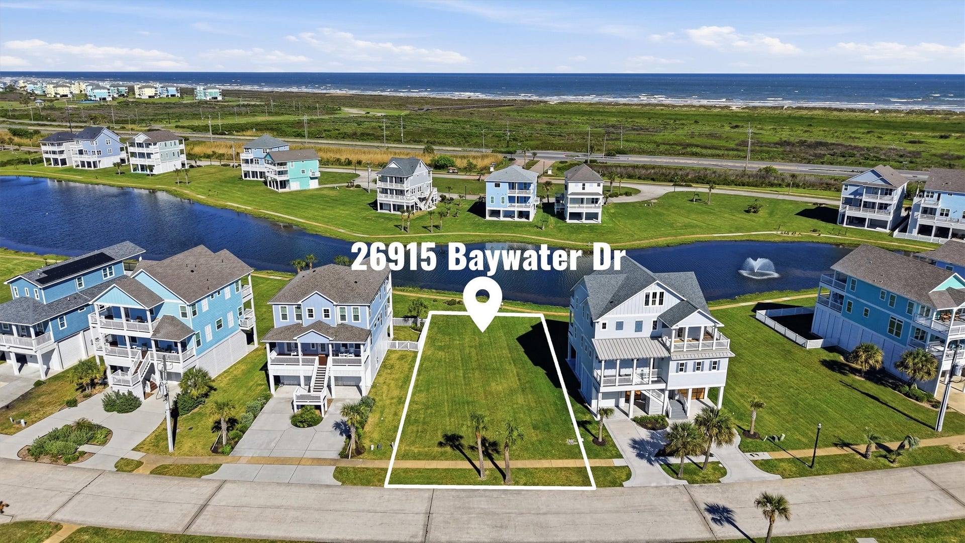 Welcome to a prime Pointe West homesite on Galvestons desirable West End, just one row from West Bay and ready for your custom coastal retreat with potential bay views and unforgettable sunsets.