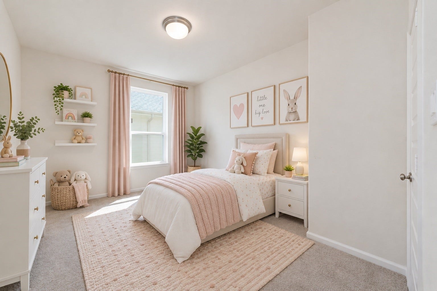 Virtual Staging - Bedroom #4 is a bright, inviting space with soft carpeting and ample natural light, perfect for relaxation or creating a personal retreat.