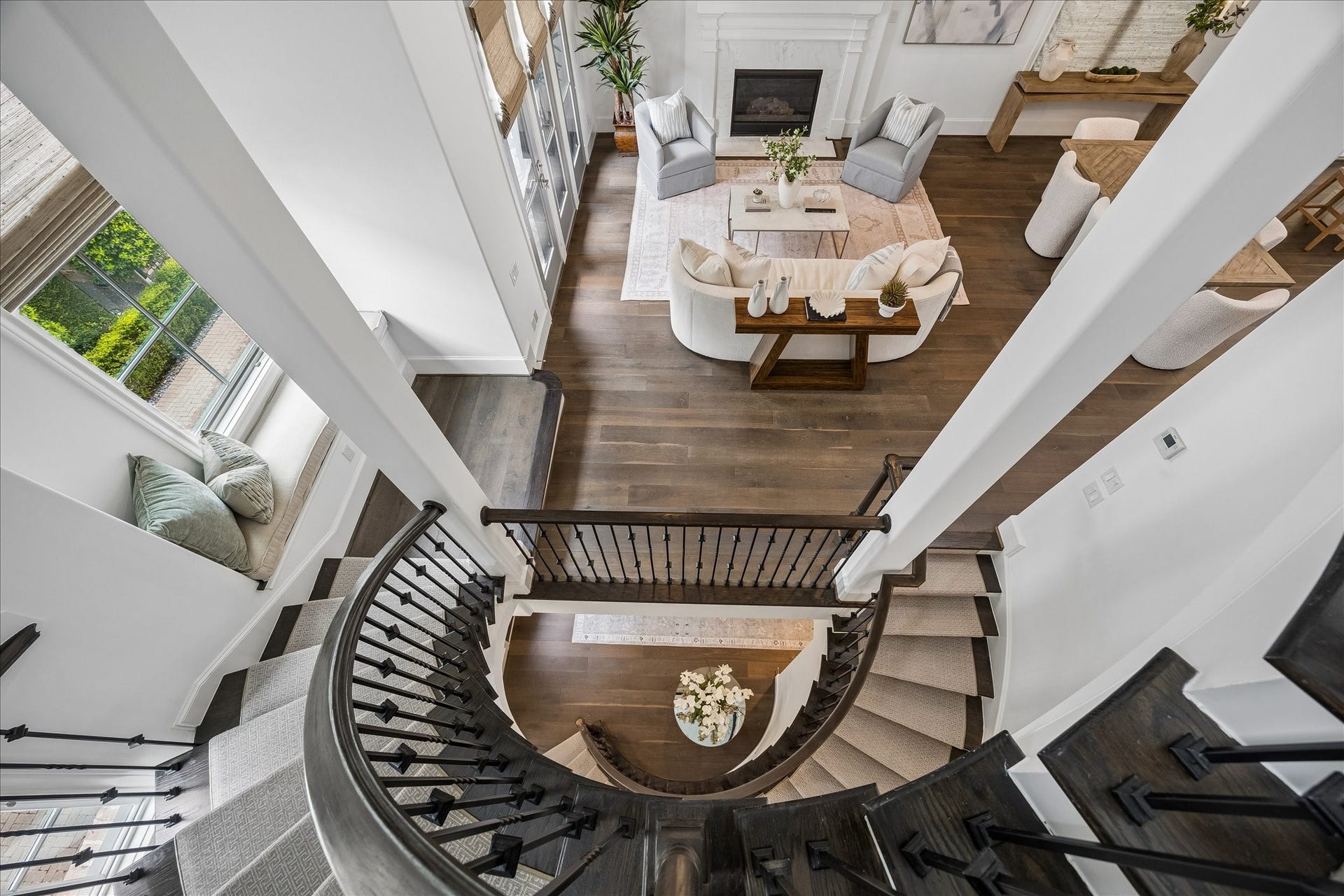 1208 Mosaico Lane, Houston, TX 77055 view of staircase downward