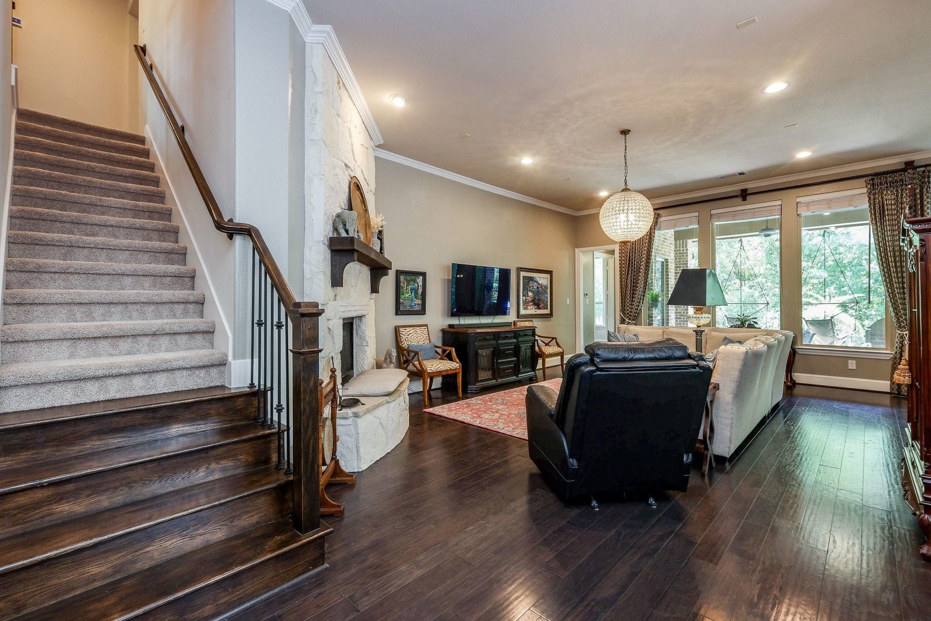 4715 Trickle Creek Court, Fulshear, TX 77441 Stairs to the half story