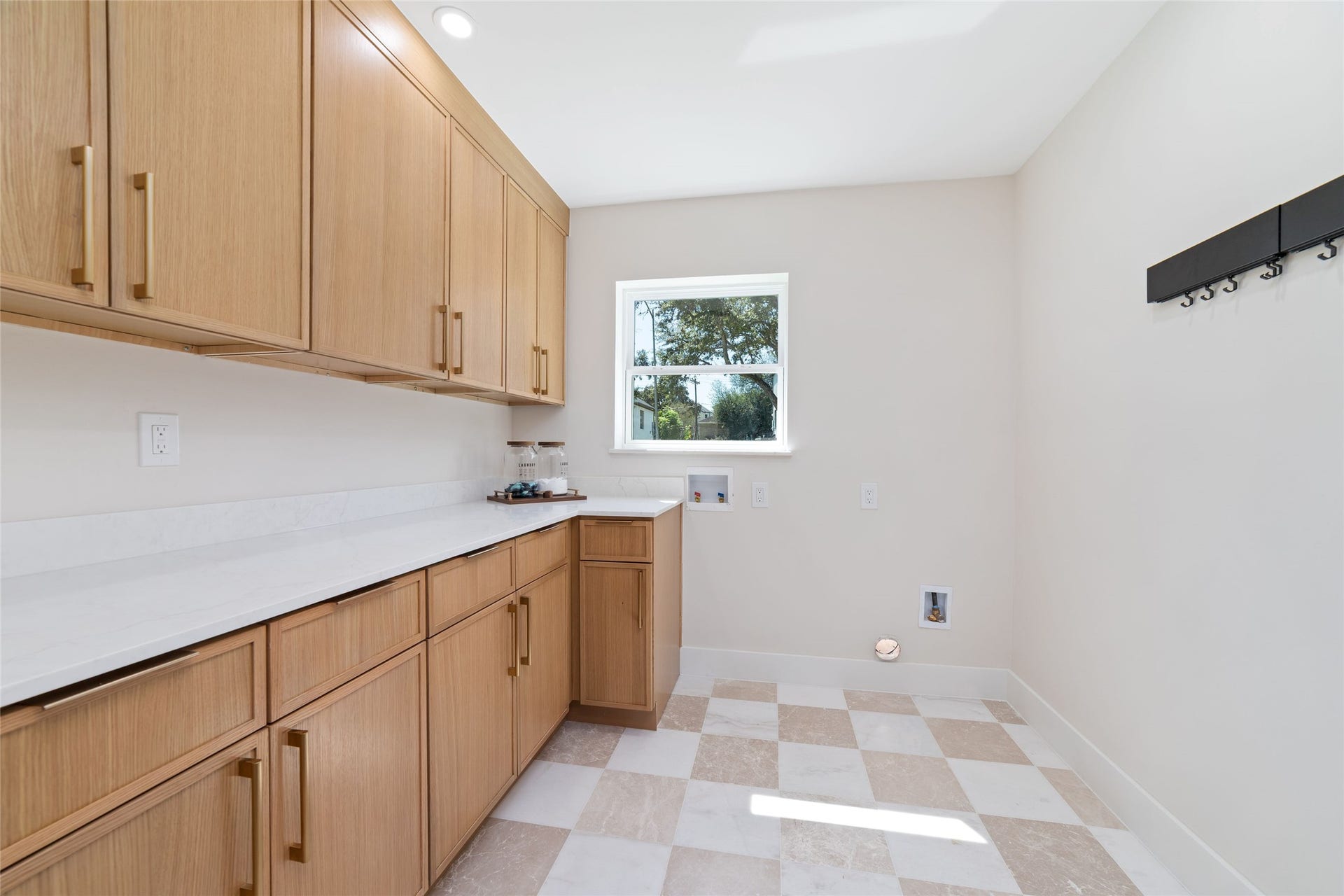 Laundry Room- Hanging Racks and broom holders