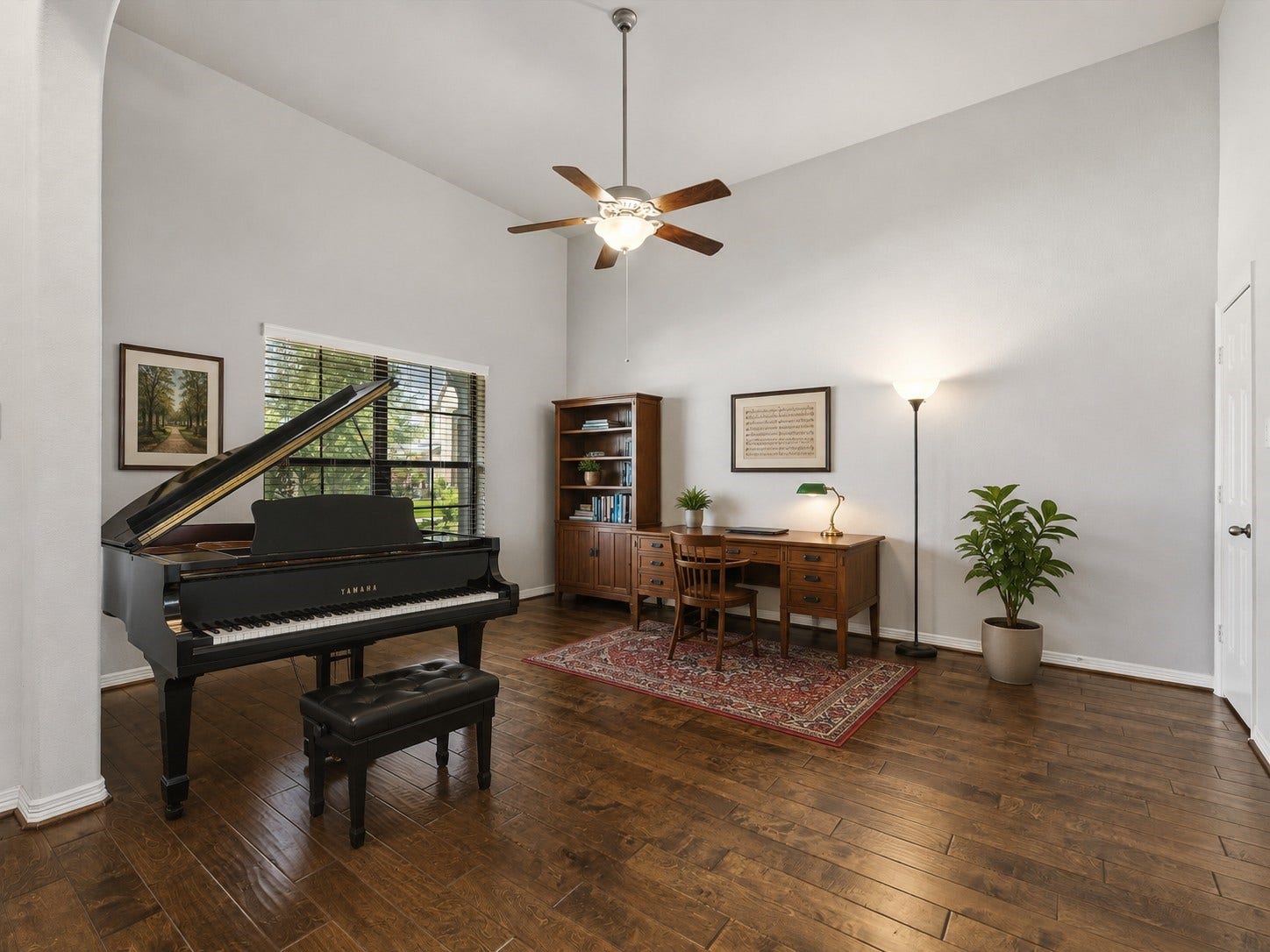 4302 Kent Ranch Court, Katy, TX 77494 This versatile flex space offers endless possibilities and can easily serve as a home office, formal living room, playroom, or hobby area. Some furniture added virtually.
