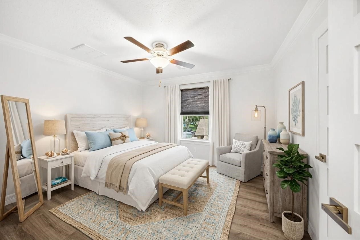 3204 Mckinney Drive, La Marque, TX 77568 Virtually staged Bedroom number three.