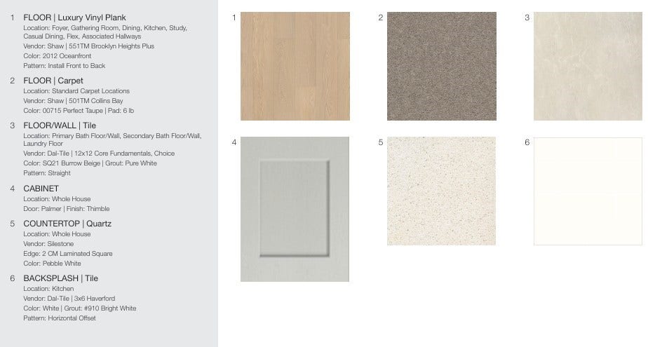 21911 Florence Spring Lane design selections! This home is currently under construction and selections are subject to change.
