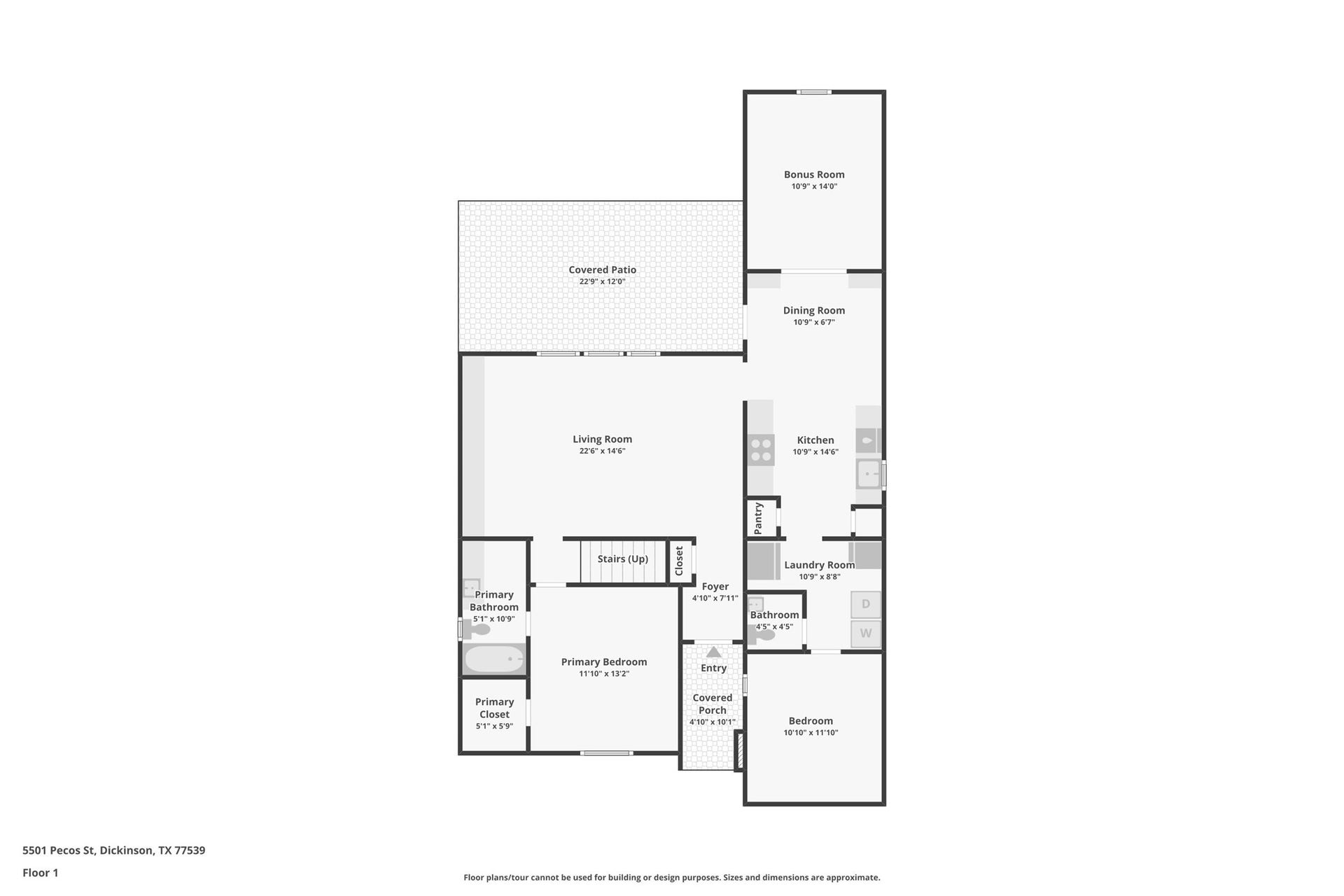 5501 Pecos Street, Dickinson, TX 77539 First floor plan
