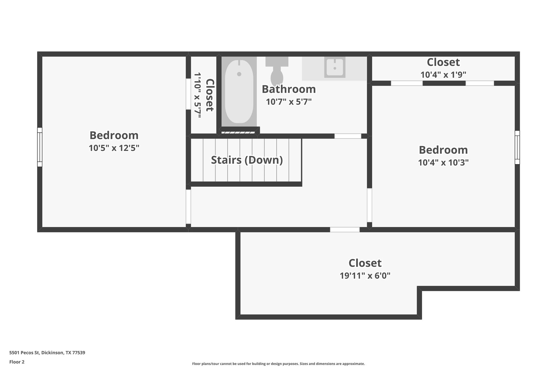5501 Pecos Street, Dickinson, TX 77539 Second floor plan