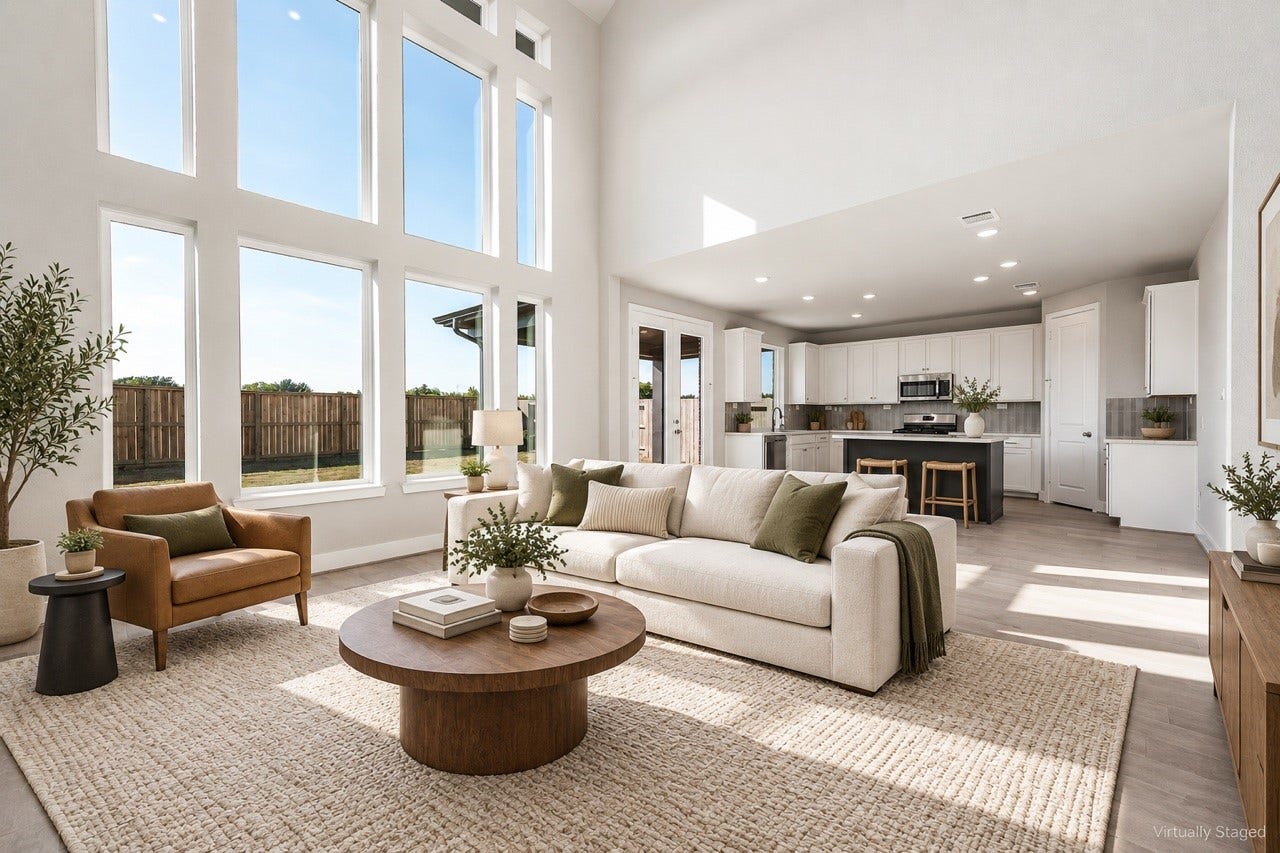 465 Wild Thicket Drive, Katy, TX 77493 Virtual Stage Family Room, with plenty of natural light!