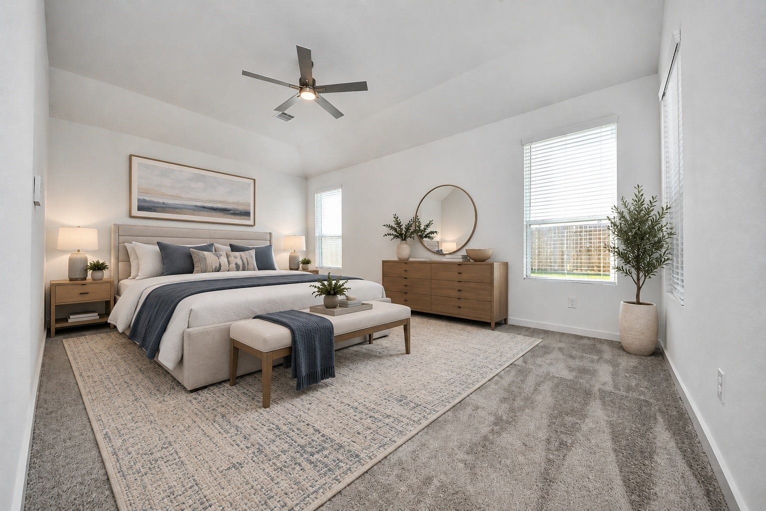 Virtually Staged - Primary Bedroom. Sample photo of completed home with similar floor plan. Actual colors and selections may vary.