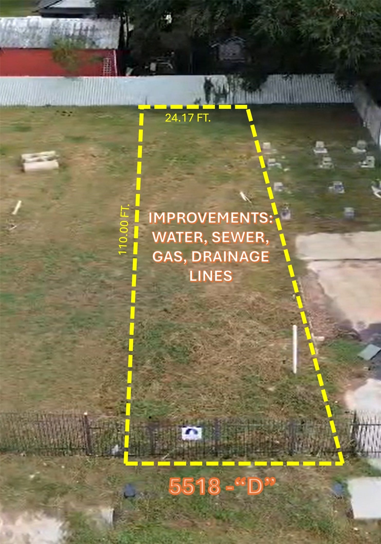 5518E CORTLANDT Street, Houston, TX 77076 5518-D INCLUDES WATER AND SEWER UTILITIES CONNECTED AND GAS, WATER, SEWER , DRAINAGE LINES