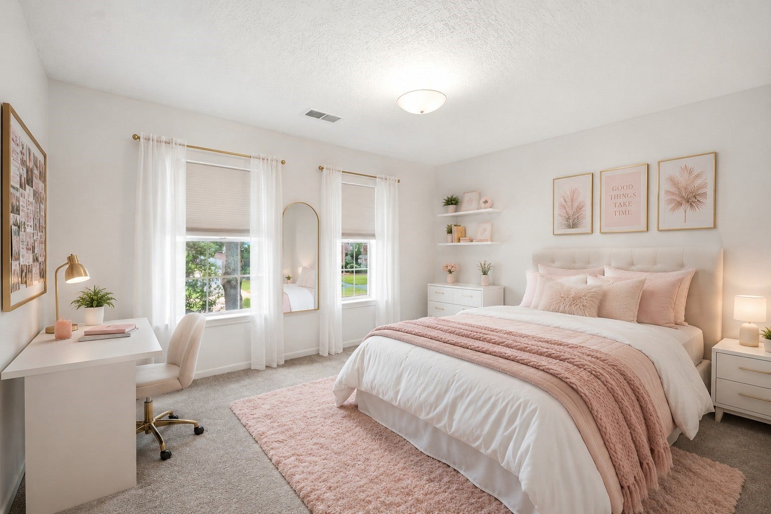 2216 Fairwater Park Drive, League City, TX 77573 The charming fourth bedroom, facing the front of the home, is beautifully showcased with virtual staging, offering a bright and inviting retreat.