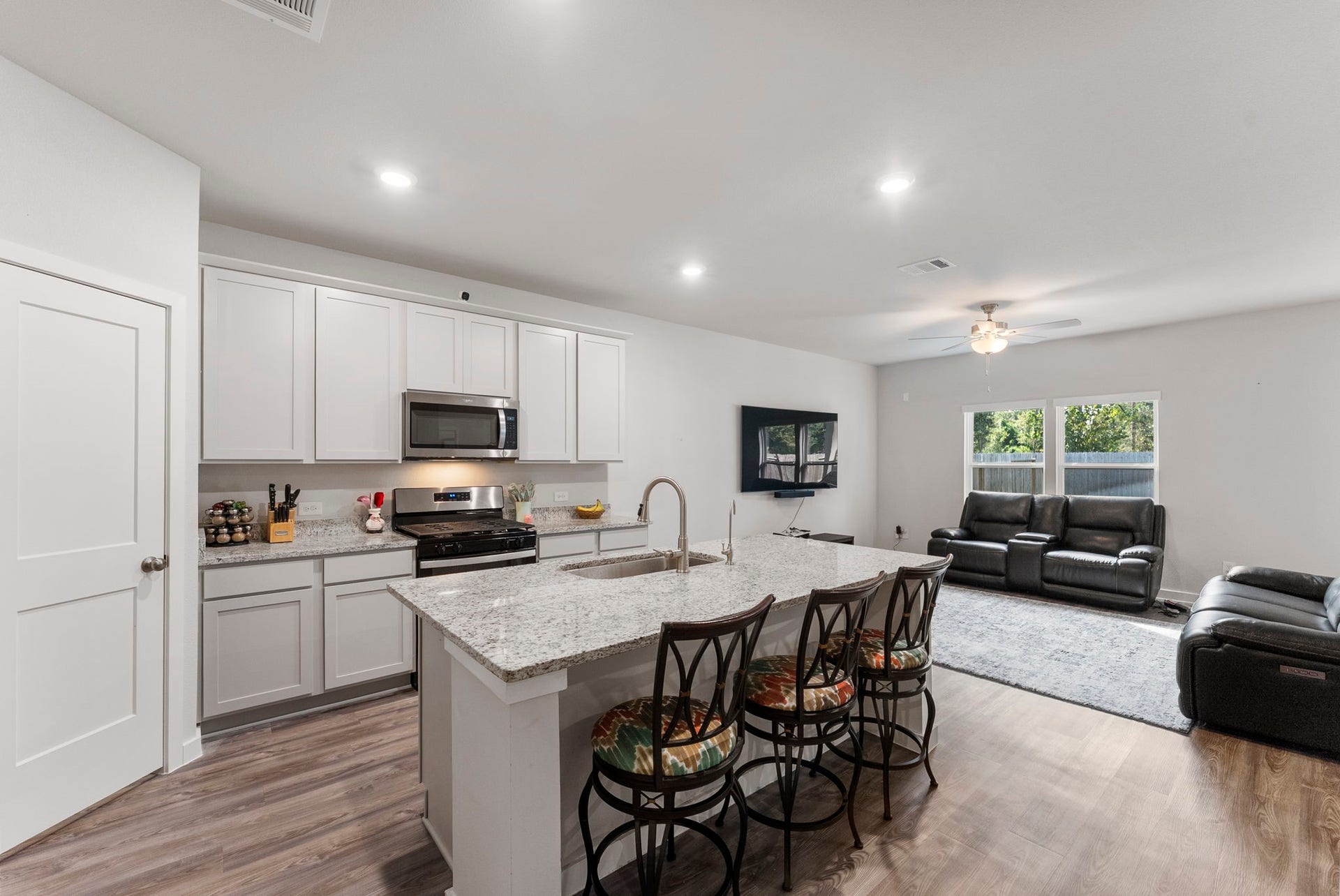 16998 Hazelnut Drive, Conroe, TX 77302 Ample counter and storage space in the island kitchen.