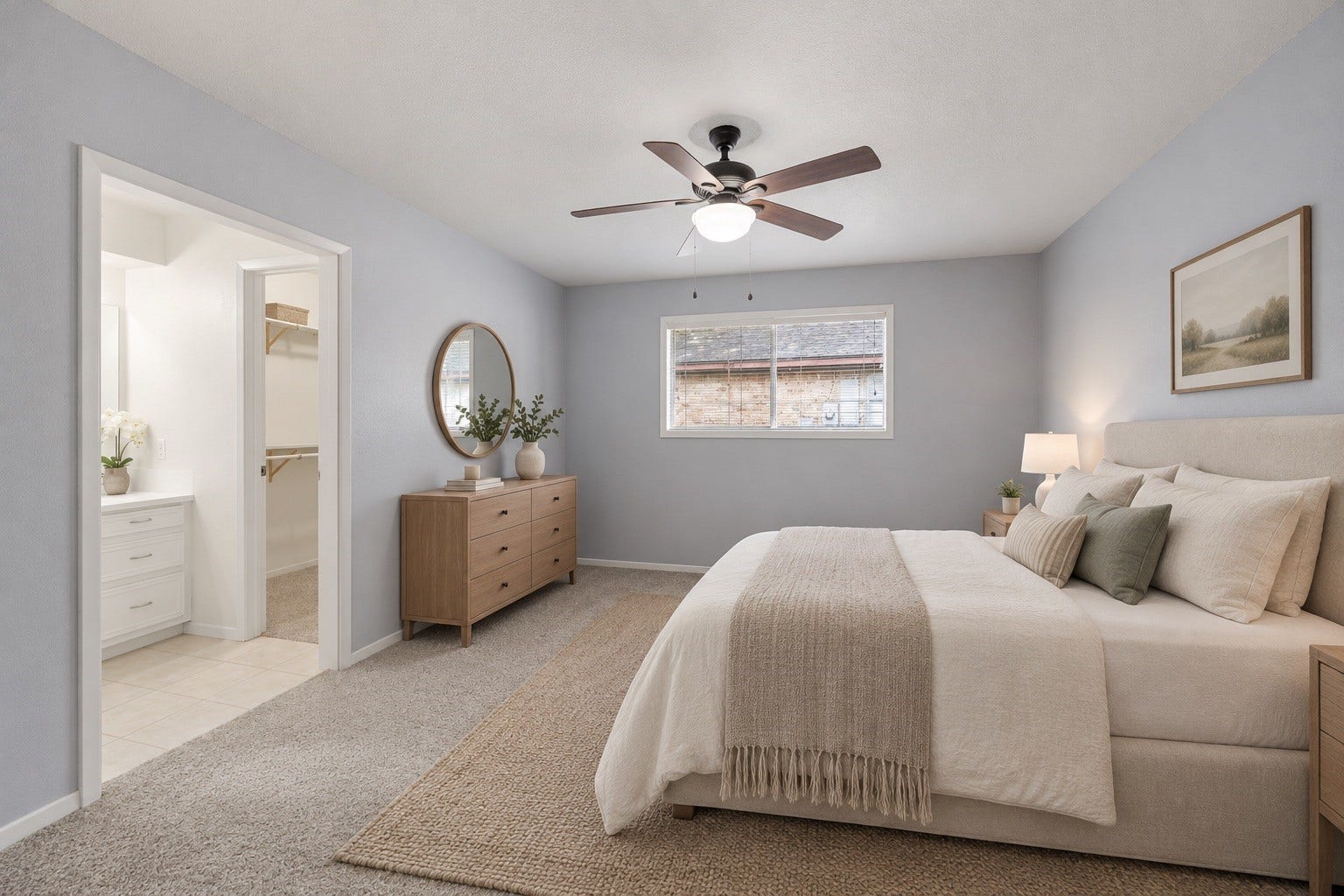 3926 Marilyn Street, Rosenberg, TX 77471 Primary bedroom virtually staged to show potential