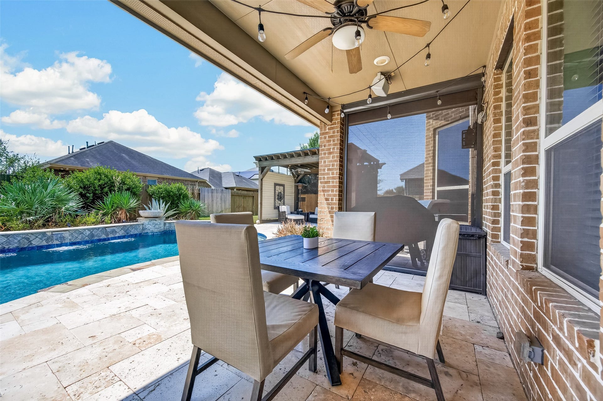 3728 Forest Brook Lane, Spring, TX 77386 Back yard Covered PAtio