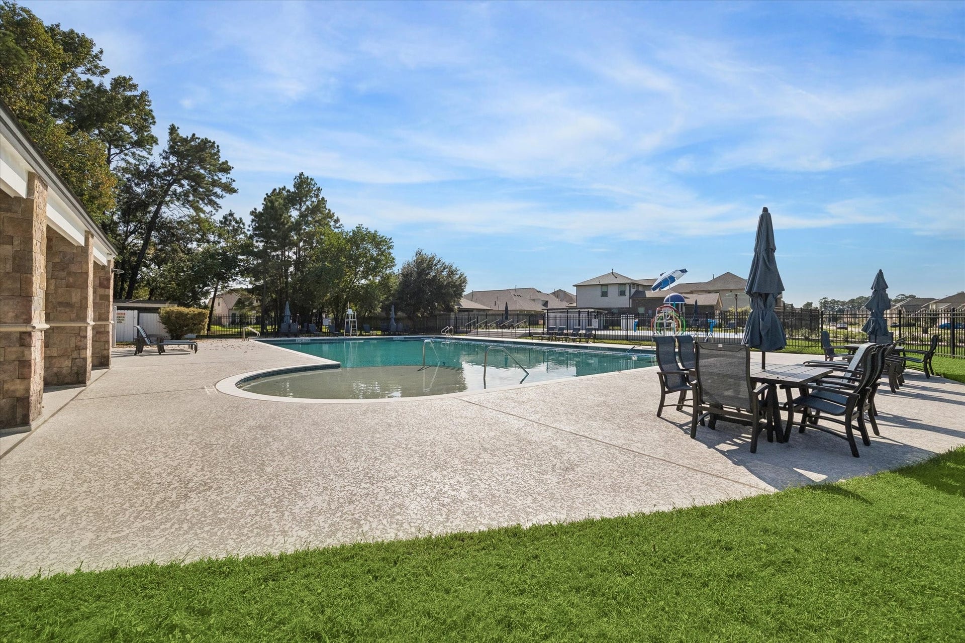 21519 Black Opal Lane, Kingwood, TX 77339 Nieghborhood pool and splashpad to stay cool during hot summers!