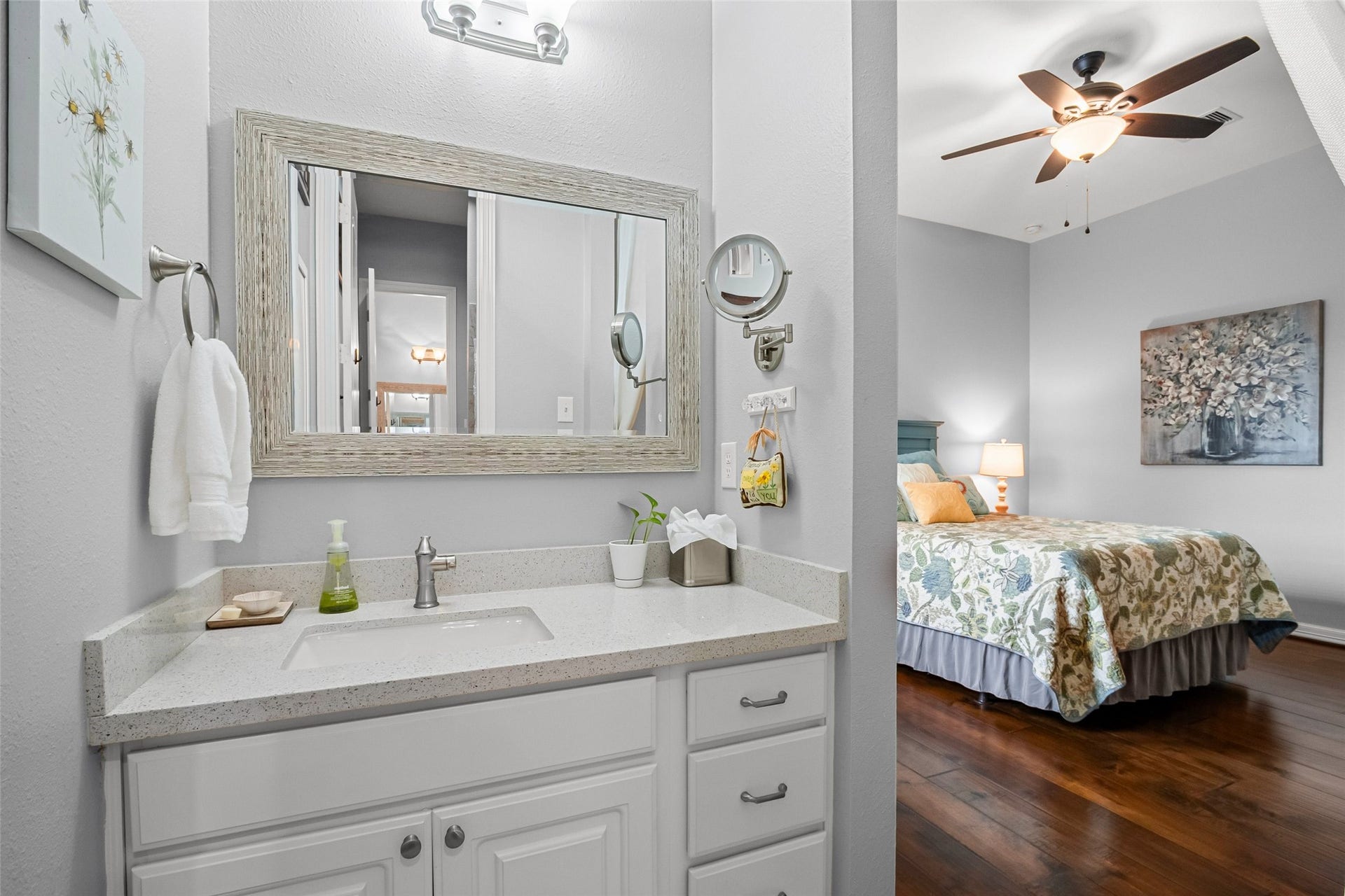 21114 W Kelsey Creek Trail, Cypress, TX 77433 One sink area of the shared & connected en-suite bathroom between 2 of the bedrooms.