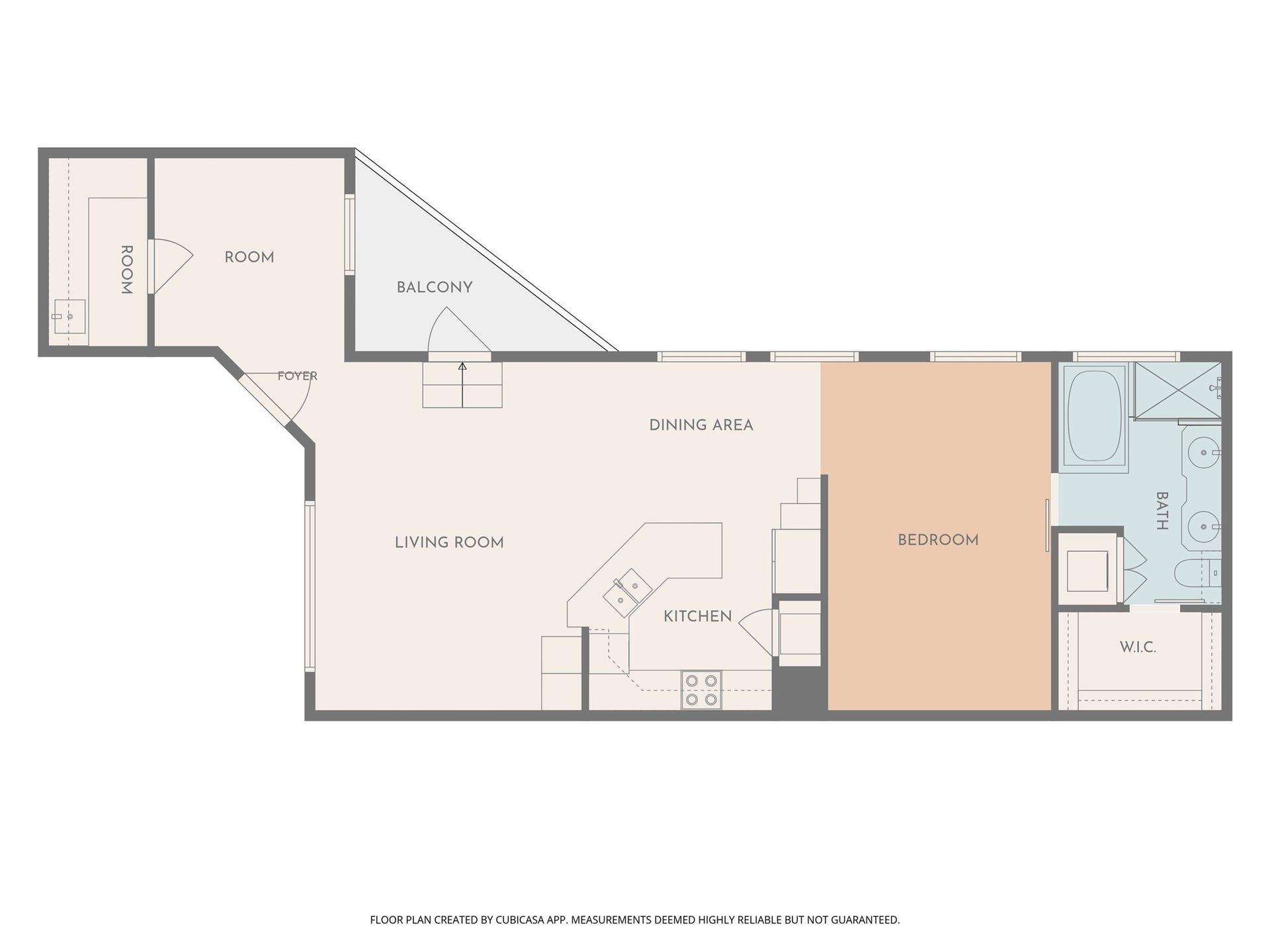 Digital floorplan deemed reliable but not guaranteed. For approximation only.