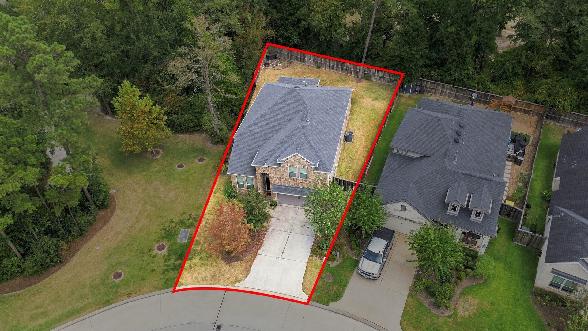 Charming brick home situated on a spacious lot with a private fenced backyard, nestled at the end of a quiet cul-de-sac.