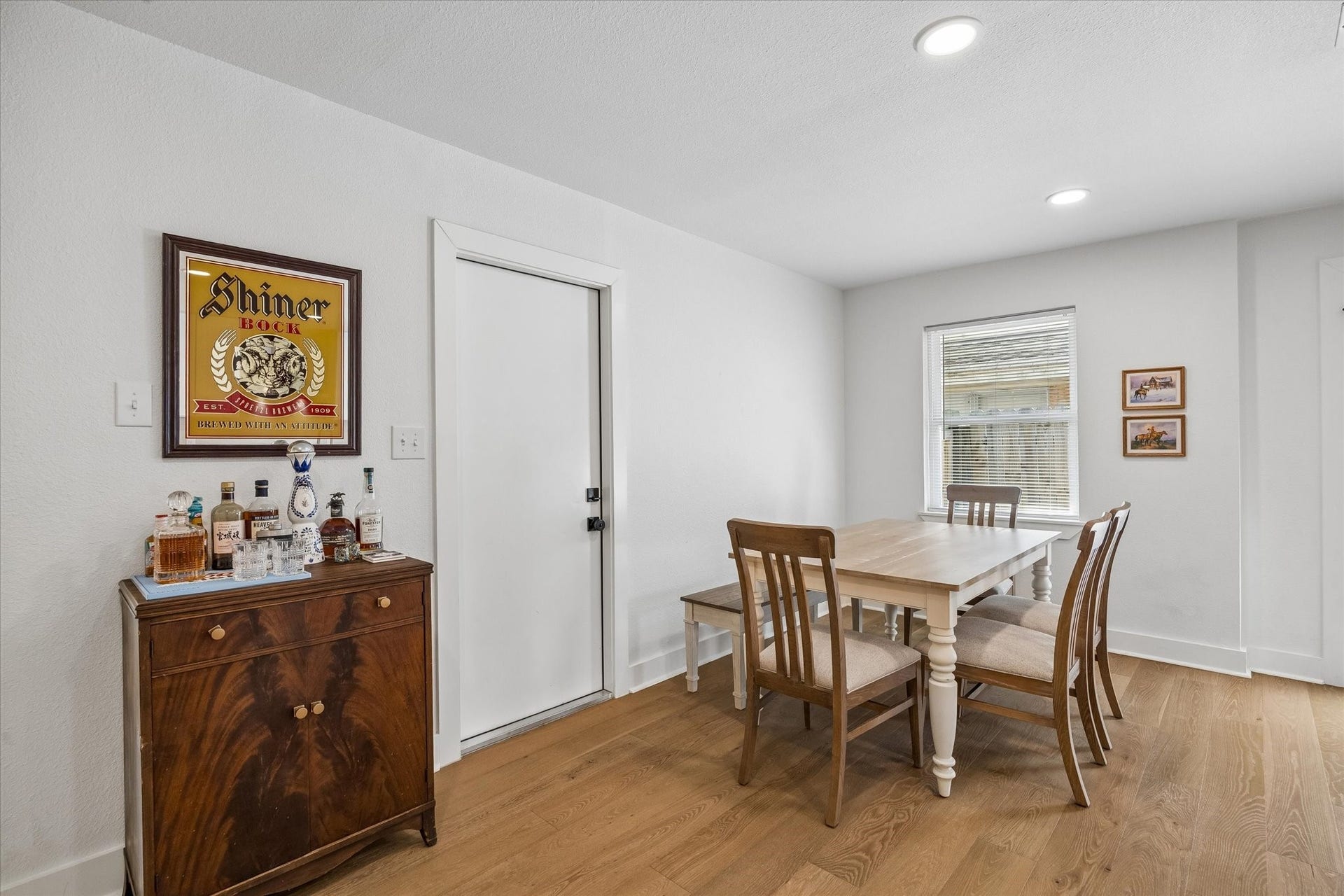 Casual dining sits just off the kitchen, creating an easy spot for weeknight dinners, morning coffee or gathering with friends while meals are being prepared.