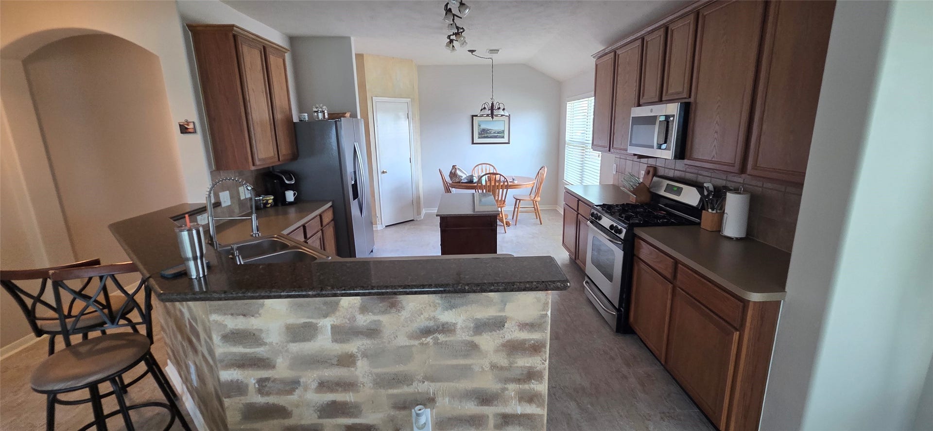 2406 Cardinal Elm Street, Fresno, TX 77545 Kitchen View with Breakfast Bar and Island
